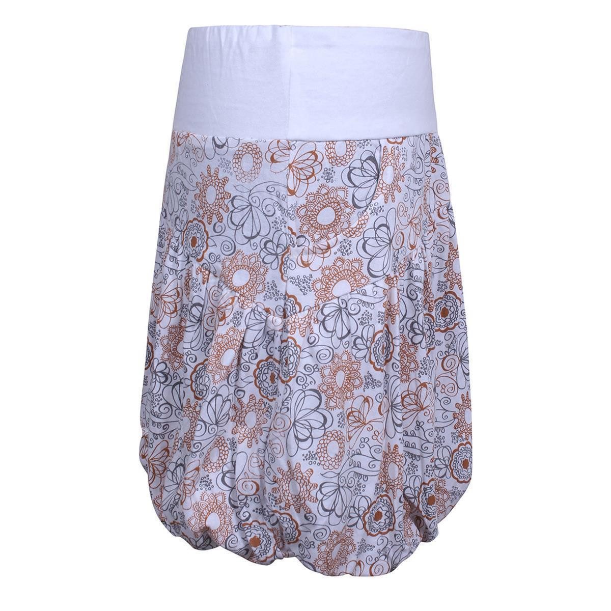 Vishes Ballonrock Kurzer Ballon-Rock mit Blumen-Druck und Taschen Cacheur, Mittelalter, Hippe, Goa Style
