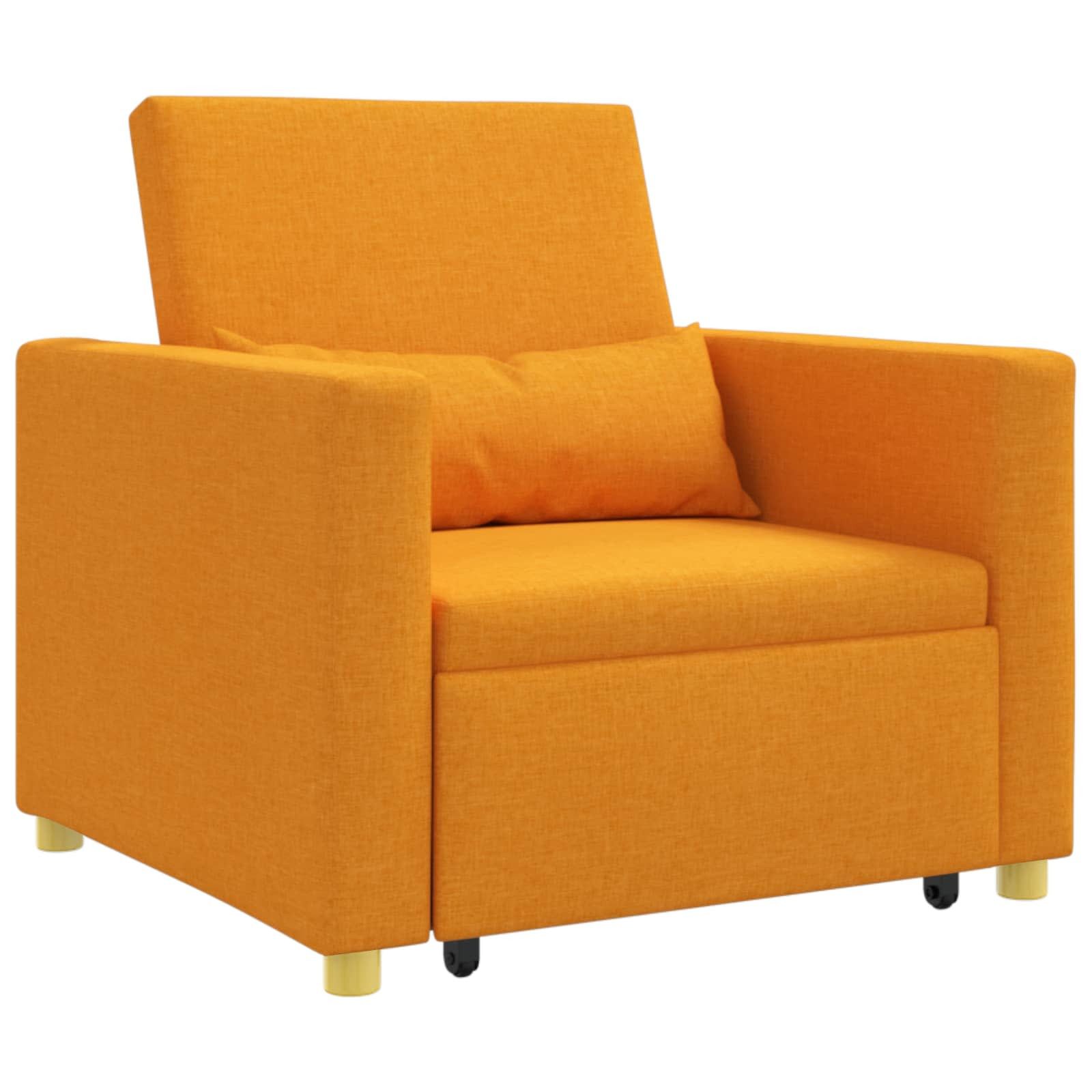 vidaXL Sessel Ausziehbare Schlafcouch Einzel Dunkelgelb 90 x 165 x 87 cm (1-St)