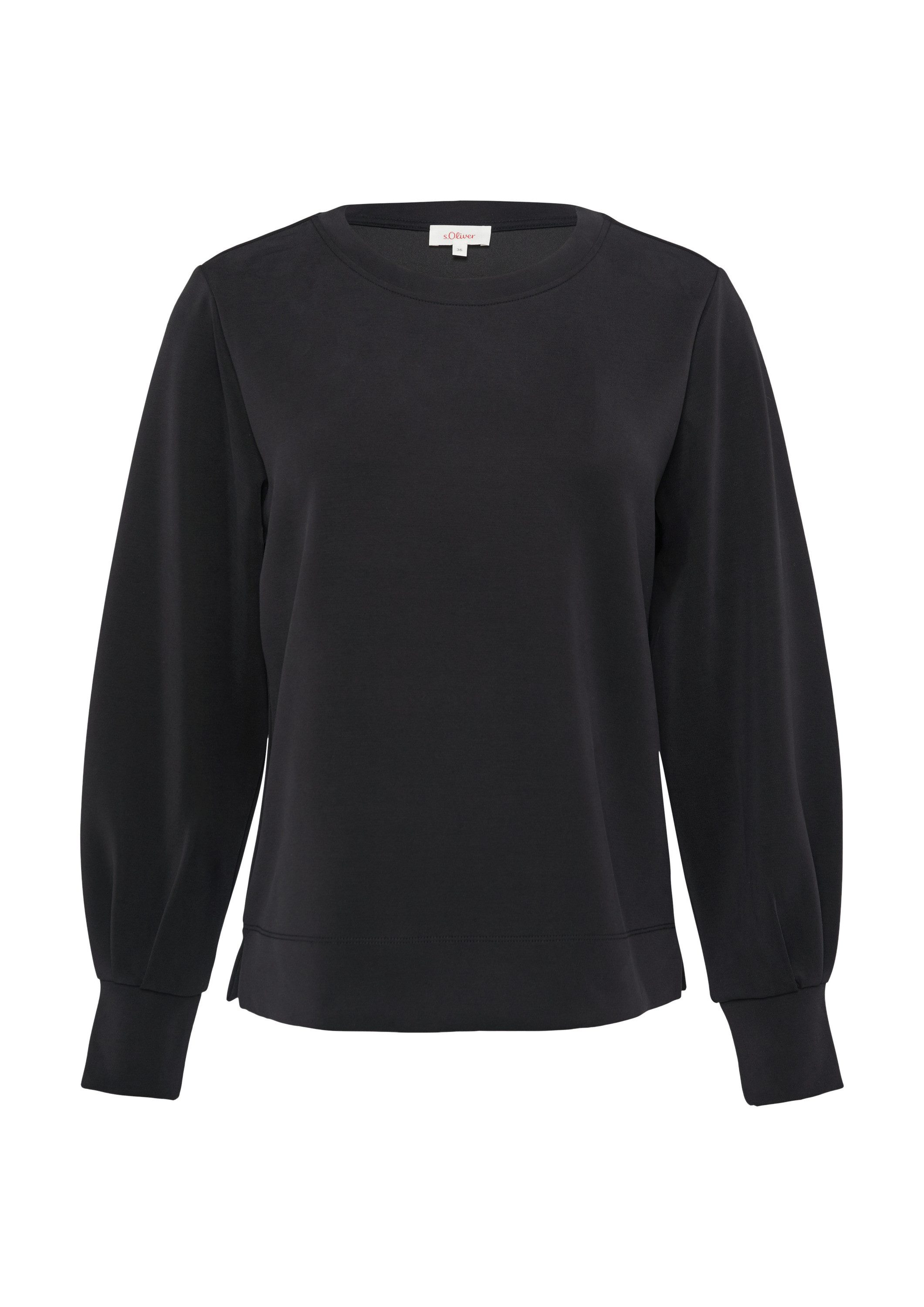 s.Oliver Sweatshirt Sweatshirt Scuba-Sweatshirt mit weiten günstig online kaufen
