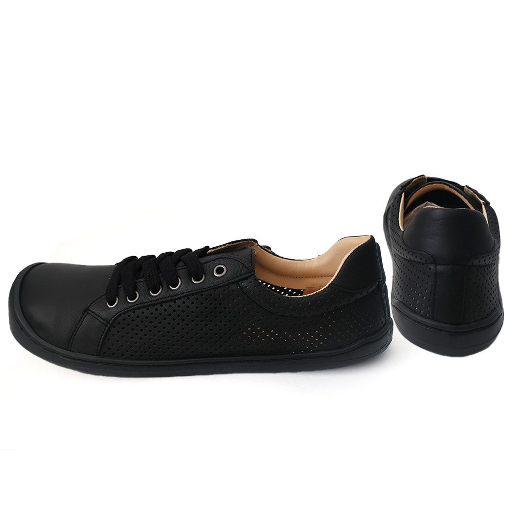 POLOLO Plus Barfußschuh, perforierter Barfußschuh aus Naturleder mit viel Zehenfreiheit