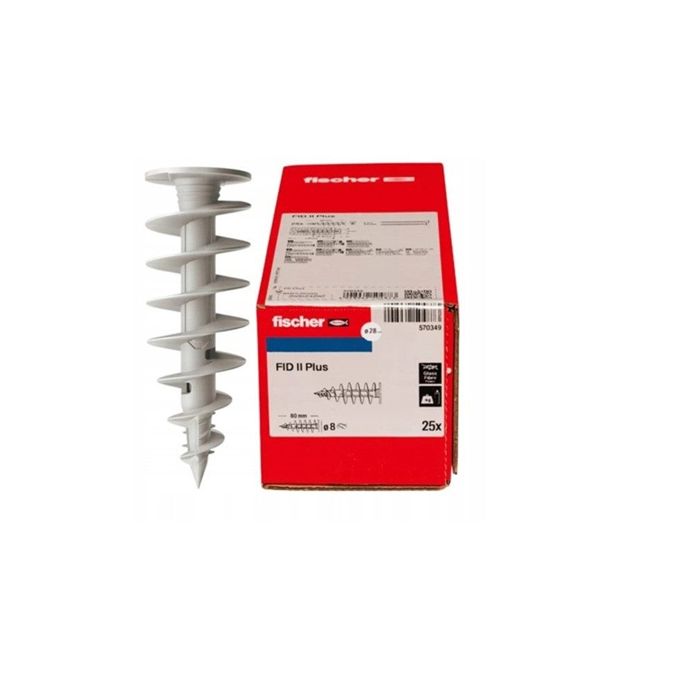 fischer Dämmstoffdübel FID II Plus für WDVS 4,5-6,0 mm Schrauben 25 Stk., (25-tlg)