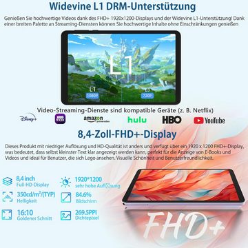 DOOGEE Kinder T20MINI 9(4+5GB) 5060mAh Tablet (8,4", 128 GB, Android 13, Mit den besten und erstaunlichsten Funktionen, attraktivem Design)