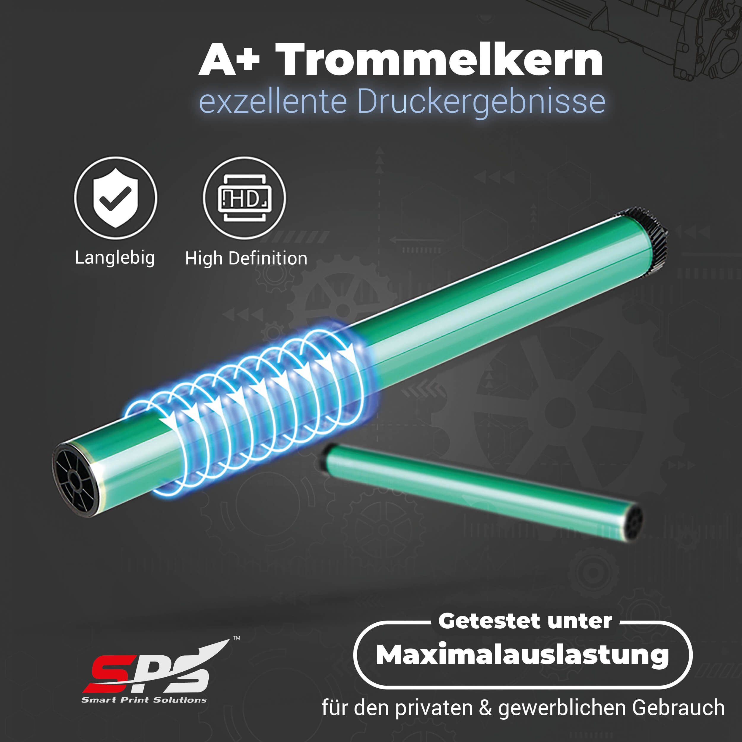 SPS Tonerkartusche 1x Q7553A Toner Kompatibel für HP Laserjet P2014D + A4 500 Blatt, (1er Toner Set mit DIN A4 Druckerpapier, 1x Schwarz Toner)
