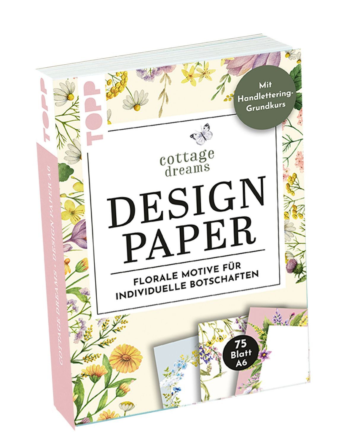 Briefpapier Handlettering Design Paper Block Cottage Dreams A6