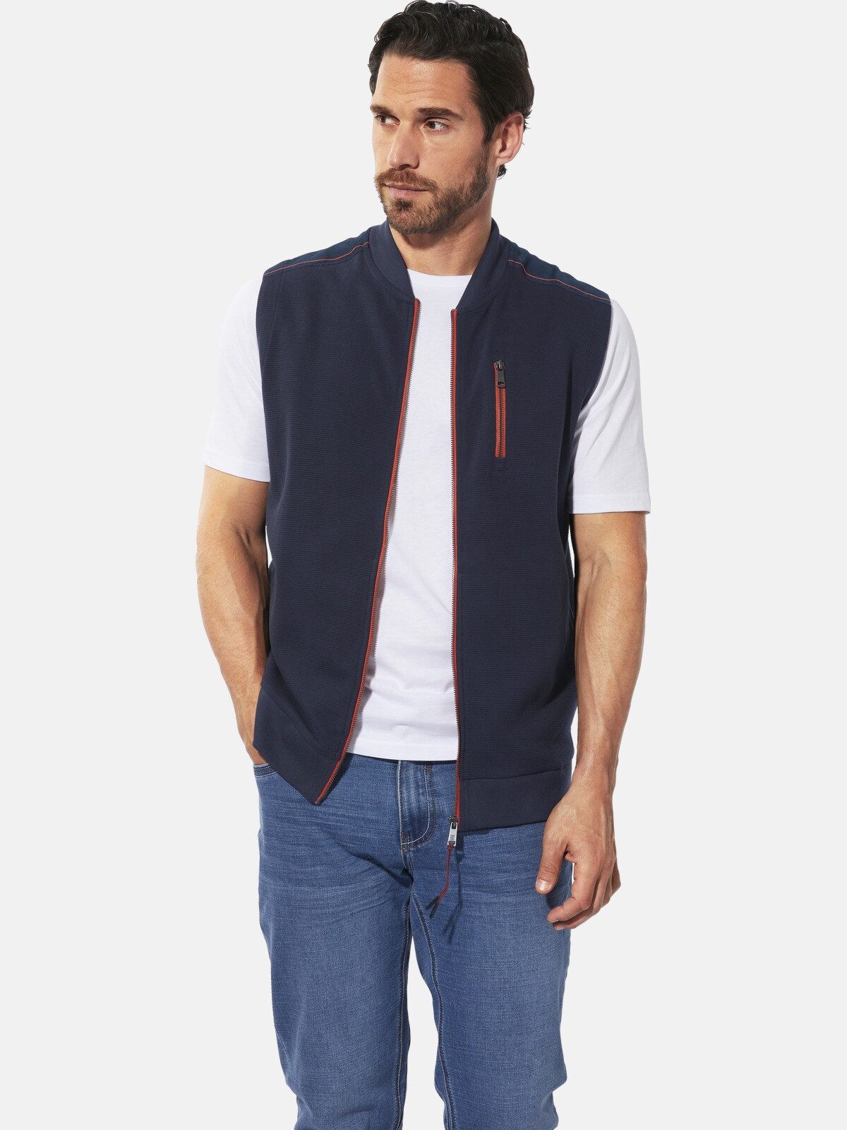 Babista Sweatweste BONITARA mit farbiger Zipp-Brusttasche günstig online kaufen