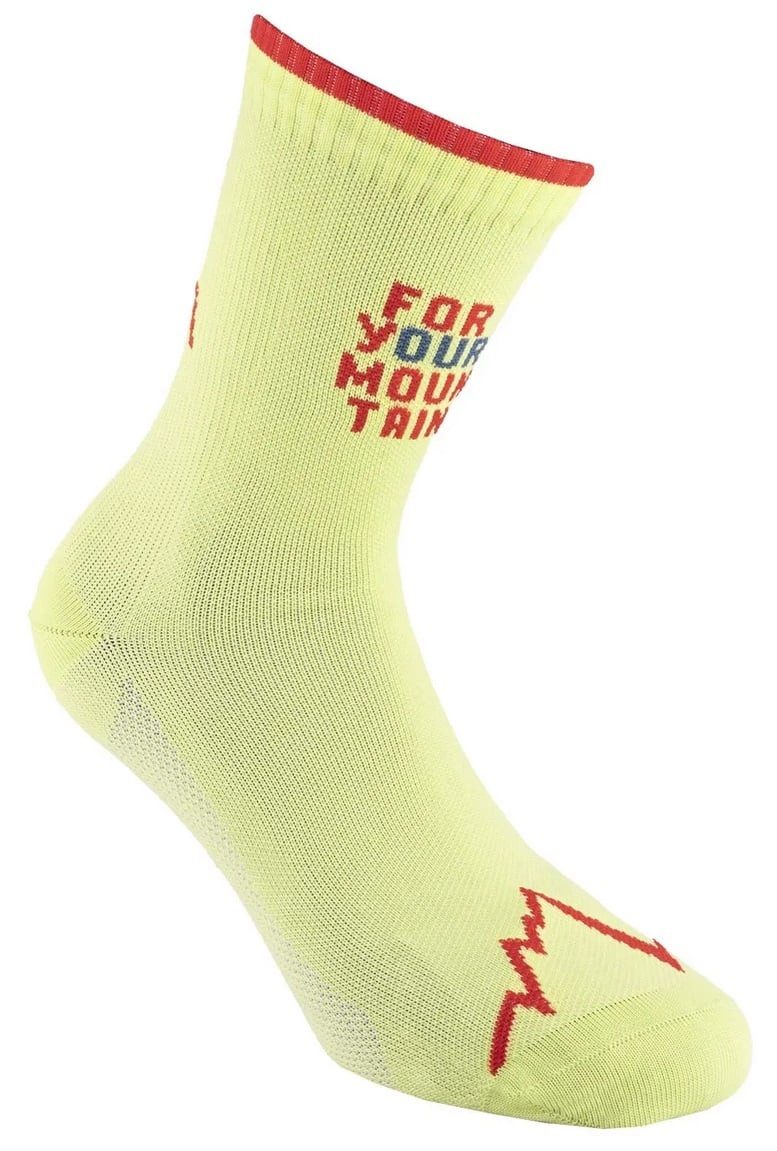 La Sportiva Wandersocken For Your Mountain (schnelltrocknend, maximale Polsterung) gelb/rot