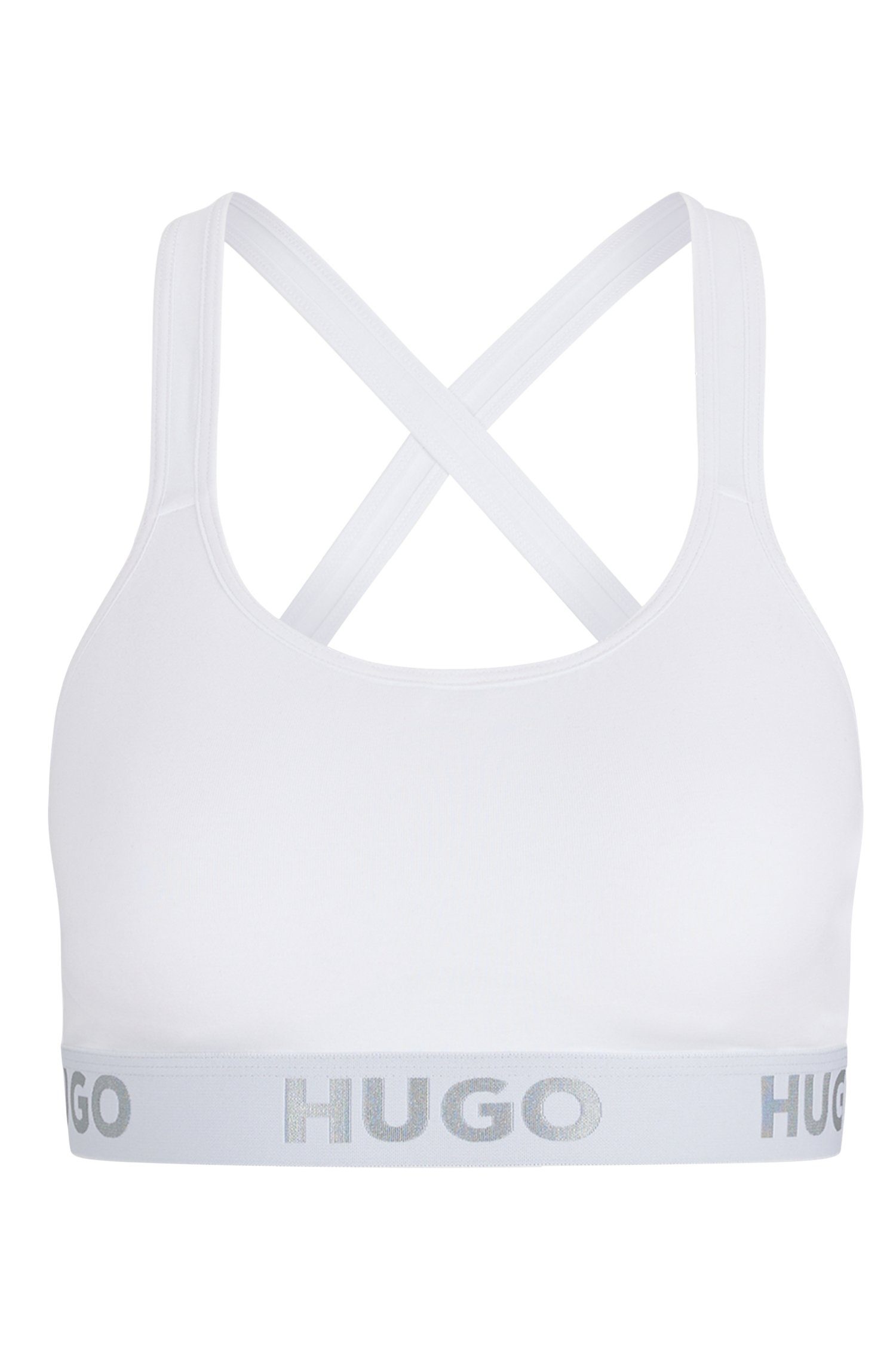 SPOR BRALETTE Bralette-BH Bund HUGO PADDED White mit elastischem