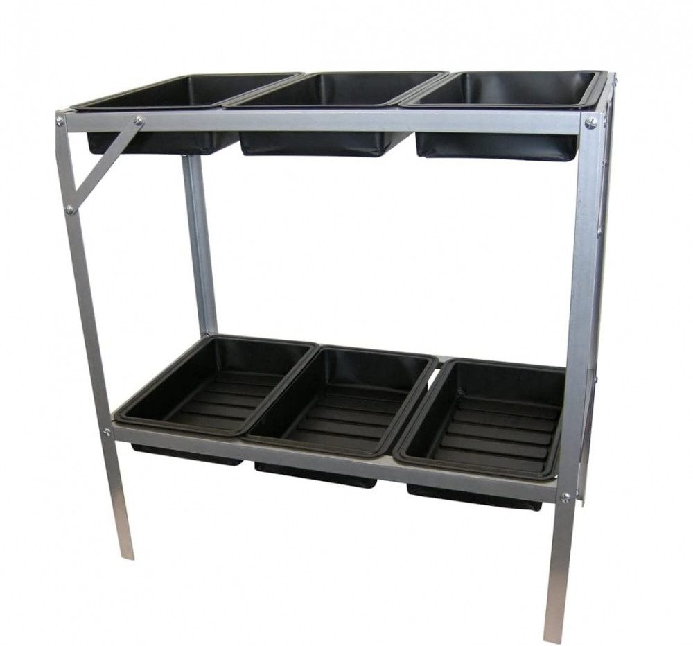 Nature Gartentisch Ubbink Anzuchttisch - verzinkt, 6 Kunststoff-Trays auf 2 günstig online kaufen