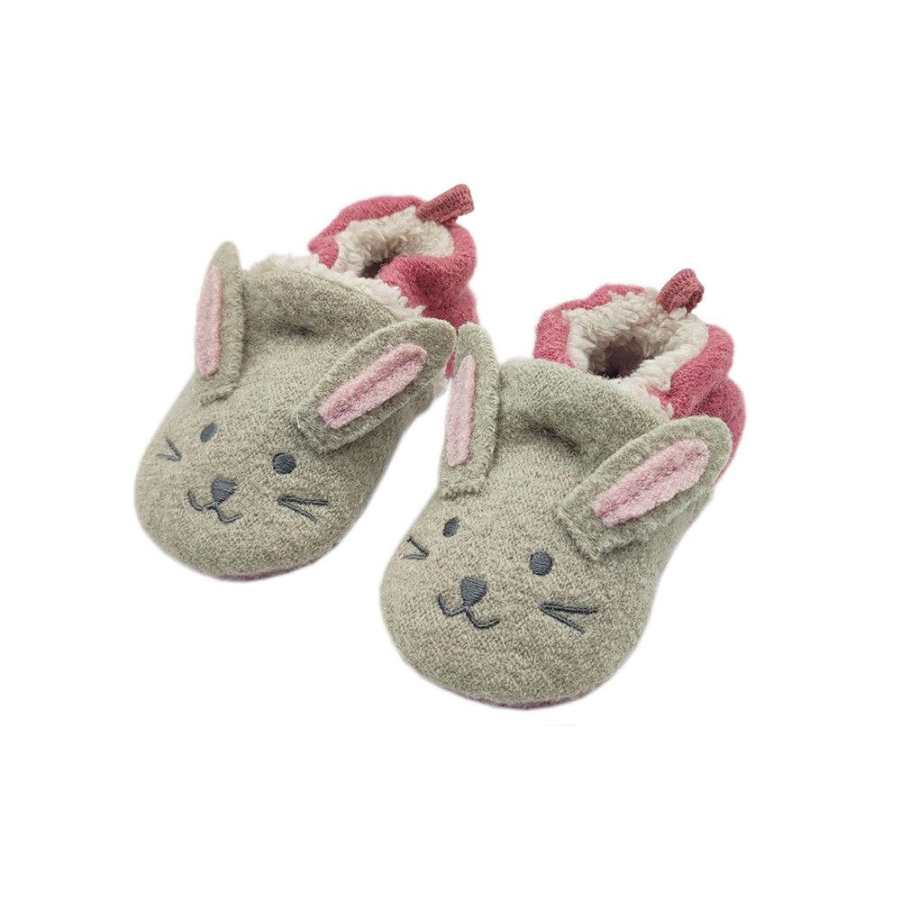 MAXIMO Lauflernschuhe, "Hase", Kunstfellfutter, Anti-Rutsch-Sohle, Lauflernschuh (2-tlg)