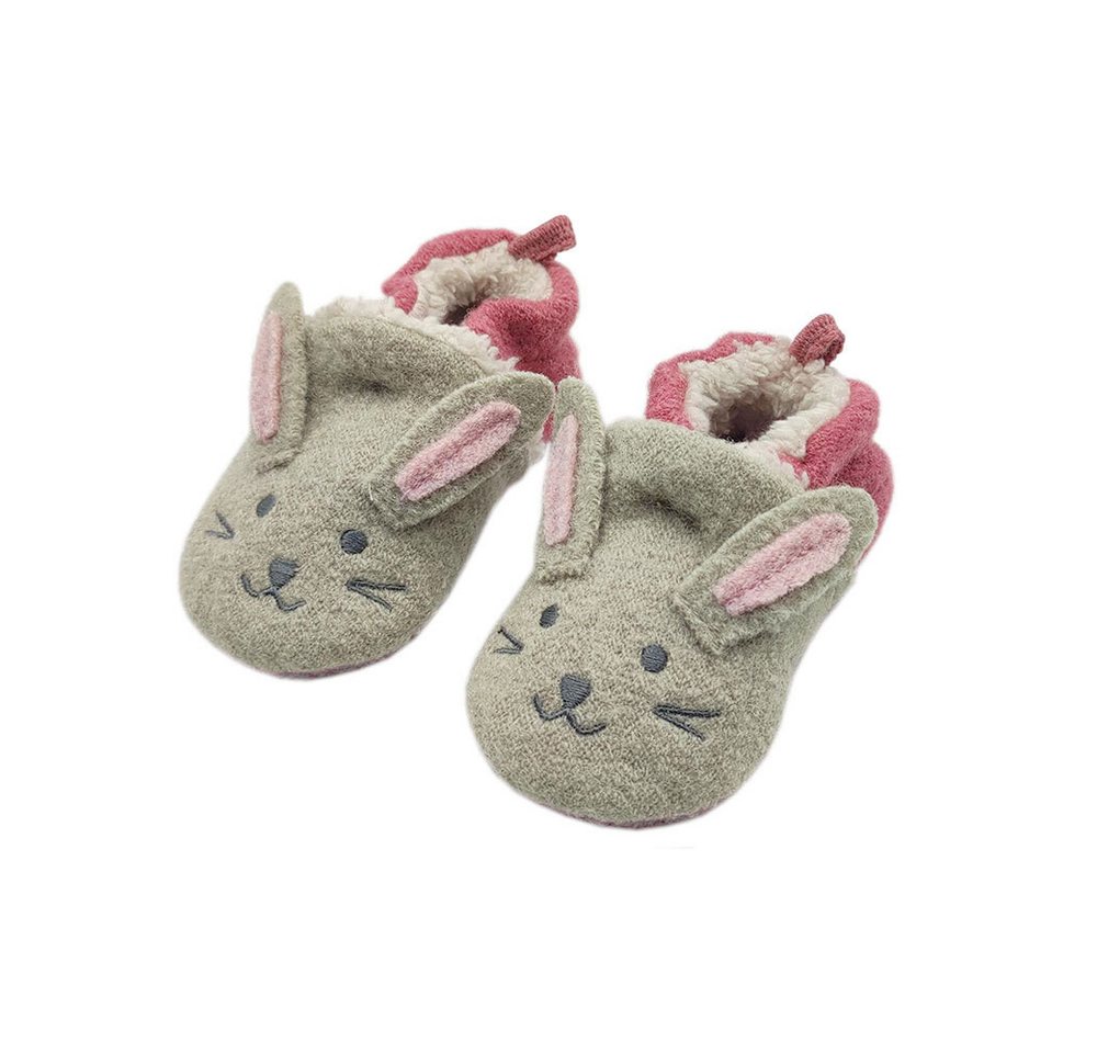 MAXIMO Lauflernschuhe, "Hase", Kunstfellfutter, Anti-Rutsch-Sohle, Lauflernschuh
