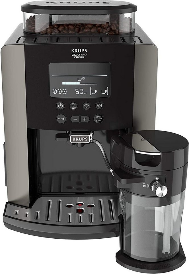 Krups Kaffeevollautomat EA 819E Arabica Latte Quattro Force