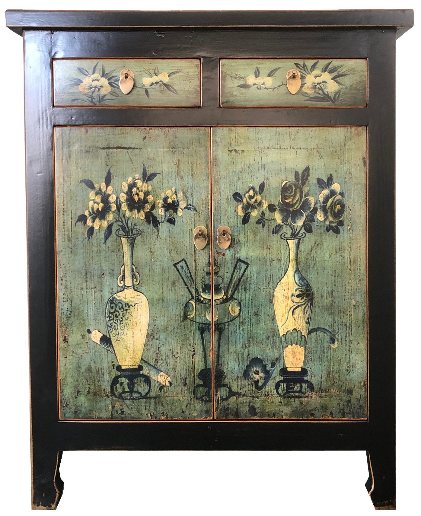 OPIUM OUTLET Kommode Chinesischer Schrank Möbel asiatisch orientalisch (komplett montiert, Vintage Landhaus-Stil, Asia Hochzeitsschrank), Sideboard Anrichte aus Holz. € 1.290,00