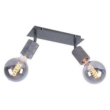 etc-shop LED Deckenspot, Leuchtmittel nicht inklusive, Deckenleuchte Spotlampe Spotleuchte 2 Flammig Metall antik