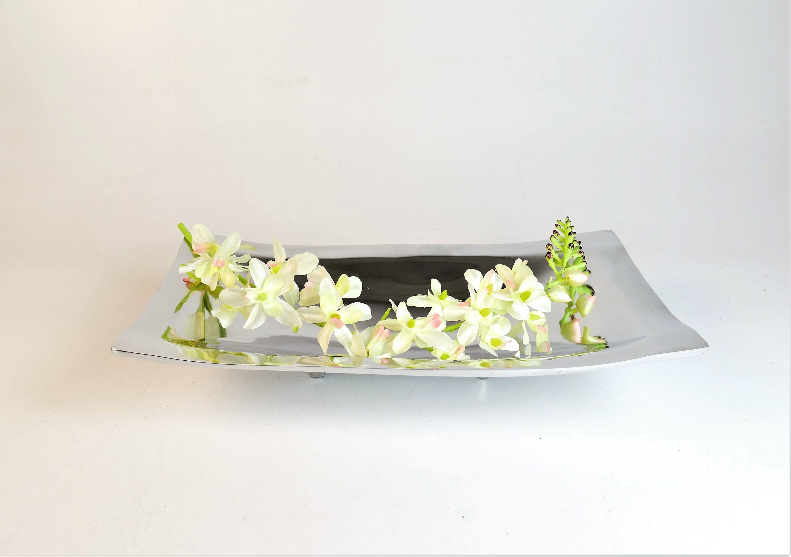 ARTRA Dekoschale Aluminiumschale "Bowl with Feet" M Tischschale silber Dekoschale (1 St)