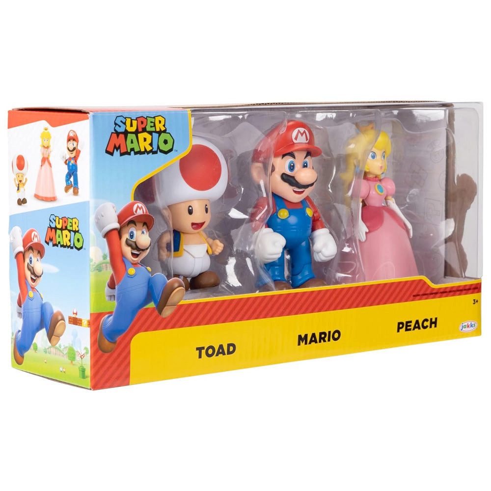 Super Mario Actionfigur Nintendo Super Mario 3er Pack Mario & Friends, 10 cm