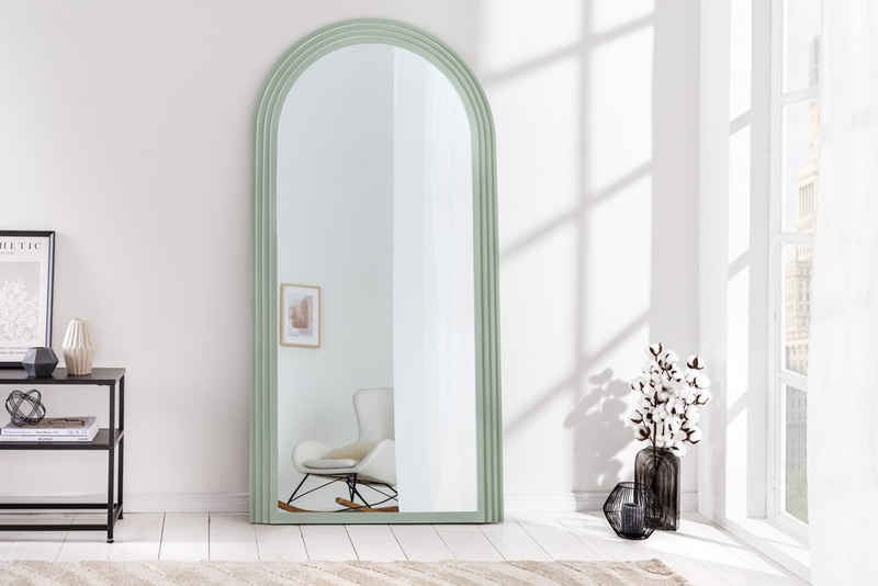 riess-ambiente Spiegel ART DECO 160cm salbeigrün (Einzelartikel, 1-St), Flur · Kunststoff · Rahmen · Rundbogen · Ganzkörper · Groß · Modern