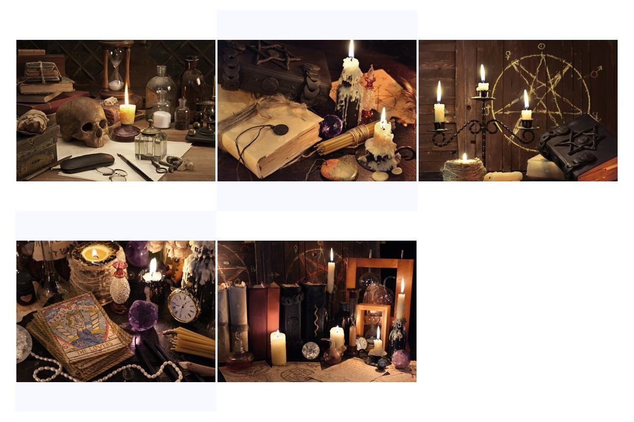 postkarten-universum.de Postkarte "Mystic and Gothic: Postkarten-Set "Mystic Candles and Objects""