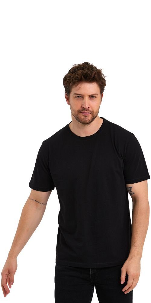 COMEOR T-Shirt Herren Basic T-Shirts Baumwolle (Packung, 1-tlg) mit gerader günstig online kaufen