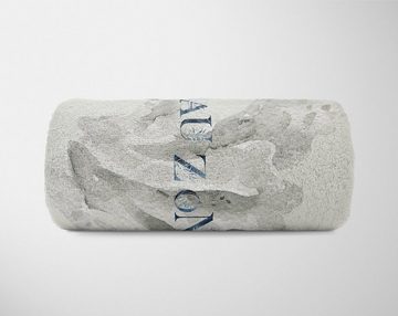 Sinus Art Handtücher Handtuch Strandhandtuch Saunatuch Kuscheldecke Kunstvoll Ozean Koralle schönes Motiv, Baumwolle-Polyester-Mix (1-St), Handtuch