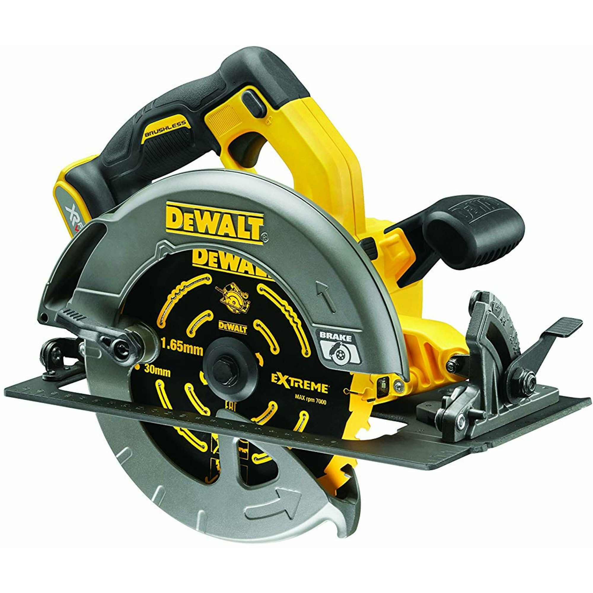 DeWalt Kappsäge DEWALT XR FLEXVOLT Akku-Handkreissäge DCS578NT, 54