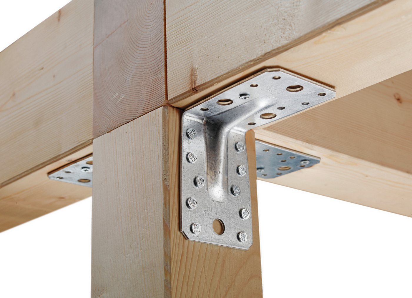 Thumbnail - Alberts Winkelverbinder, LxB: 90x90 mm, sendzimirverzinkt, (Set, 25-St), Schwerlast-Winkelverbinder mit Sicke, Handwerke...
