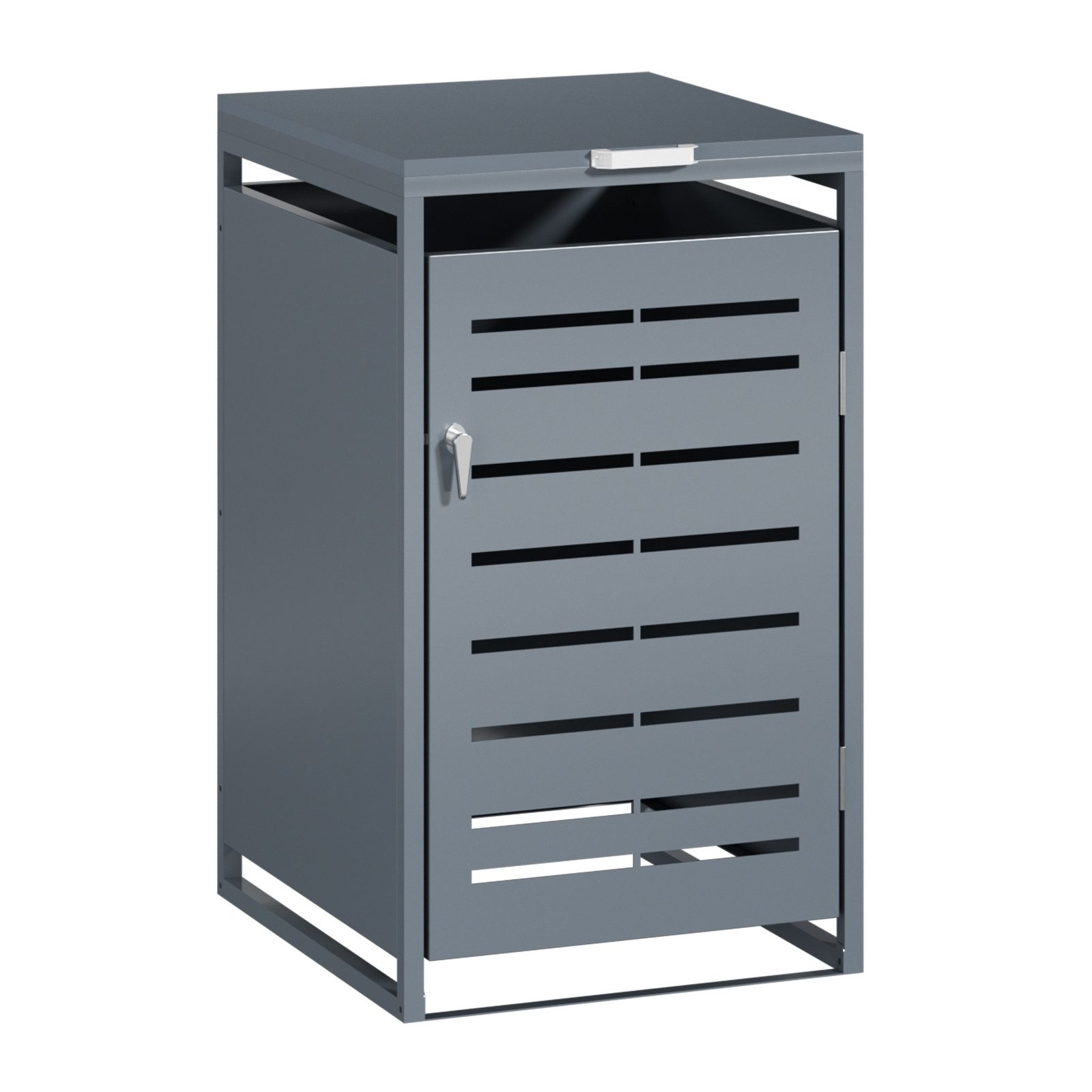 Hausright Mülltonnenbox Mülltonnenbox Metall für 120L/240L Mülltonnen Abschließbare (für 1/2 Mülltonnen), Kettenzug & Soft-Close, Mülltonnenhaus Wetterfest, UV-Beständig