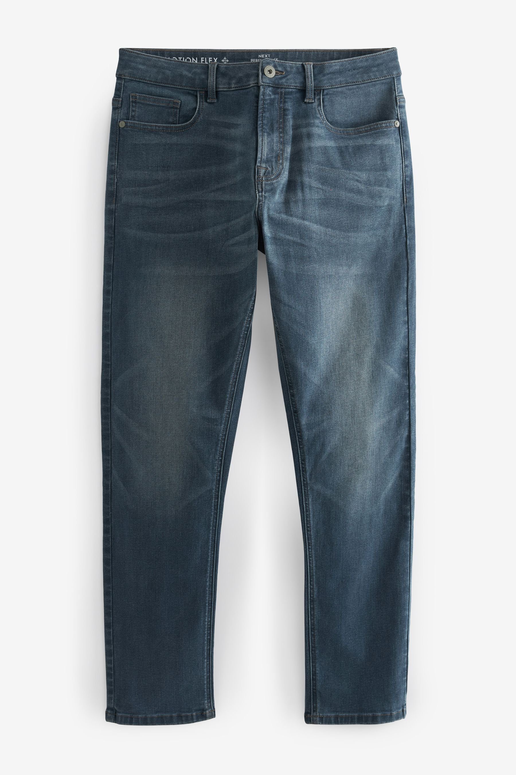 Motionflex Slim (1-tlg) Next - Blue/Grey Slim-fit-Jeans Jeans