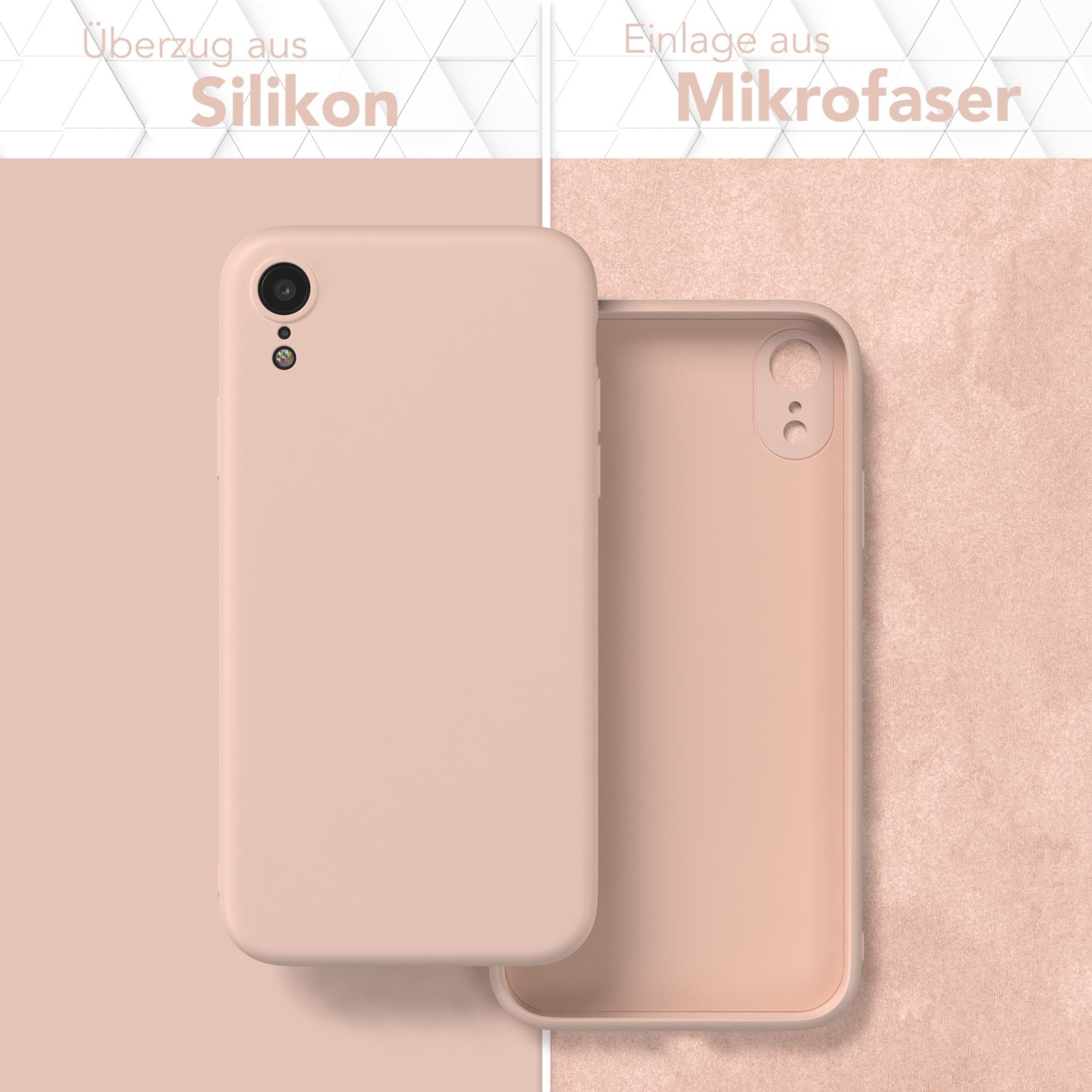 EAZY CASE Handyhülle für Apple iPhone XR Hülle Silikon 6,1 Zoll, Silikon Schutzhülle mit Kameraschutz kratzfest bumper Rosa Altrosa