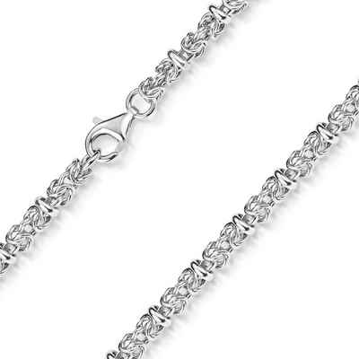 Materia Silberkette Damen Herren Silber Königskette 5mm 45-60cm K77, 925 Sterling Silber, rhodiniert