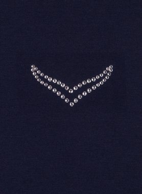 Trigema Poloshirt TRIGEMA Poloshirt aus Baumwolle mit Kristallsteinen (1-tlg)