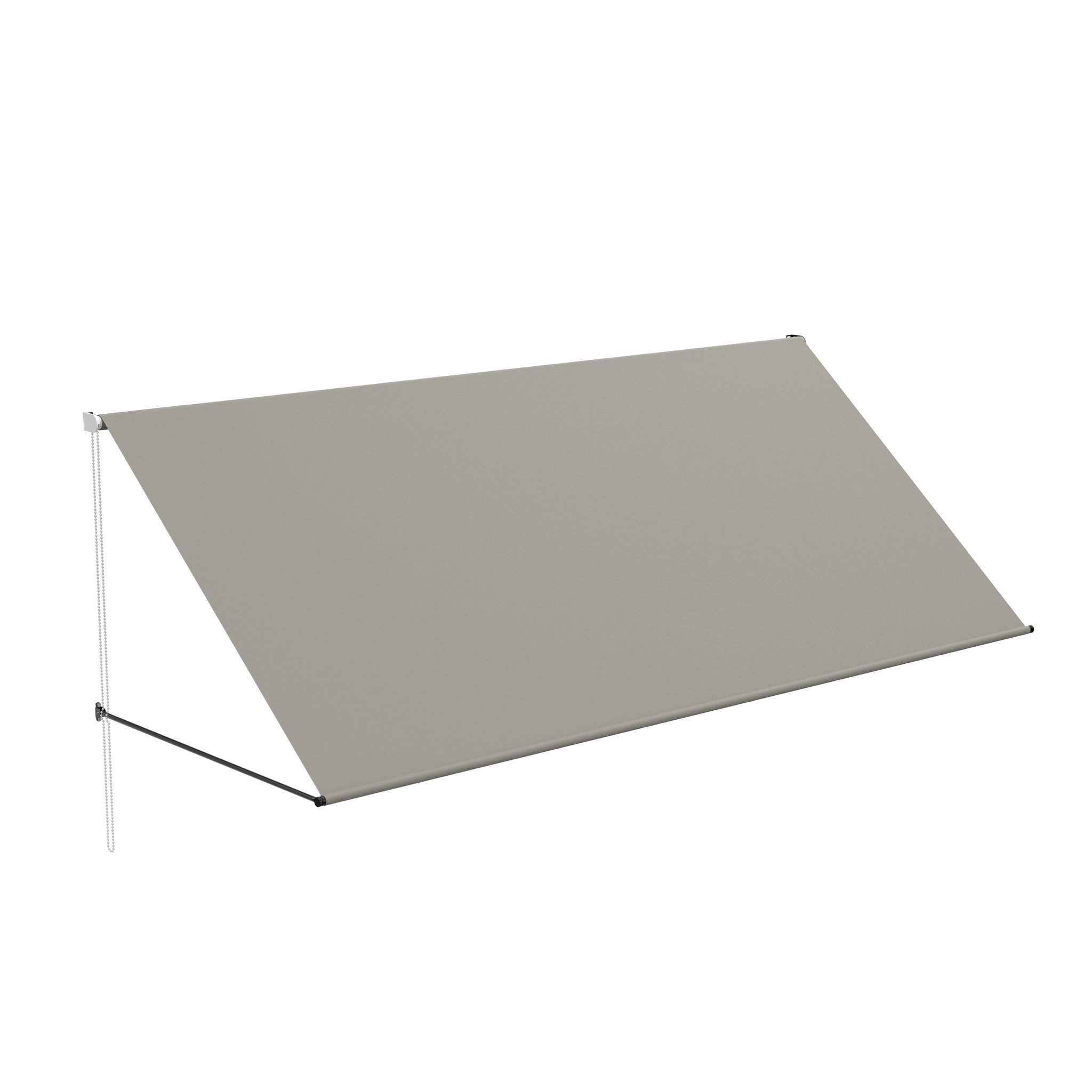 FIVMEN Markise Fallarmmarkise, Grau, UV-Schutz für Balkon & Fenster Aluminiumrohre und 100% Polyestergewebe mit wasserdichter Beschichtung