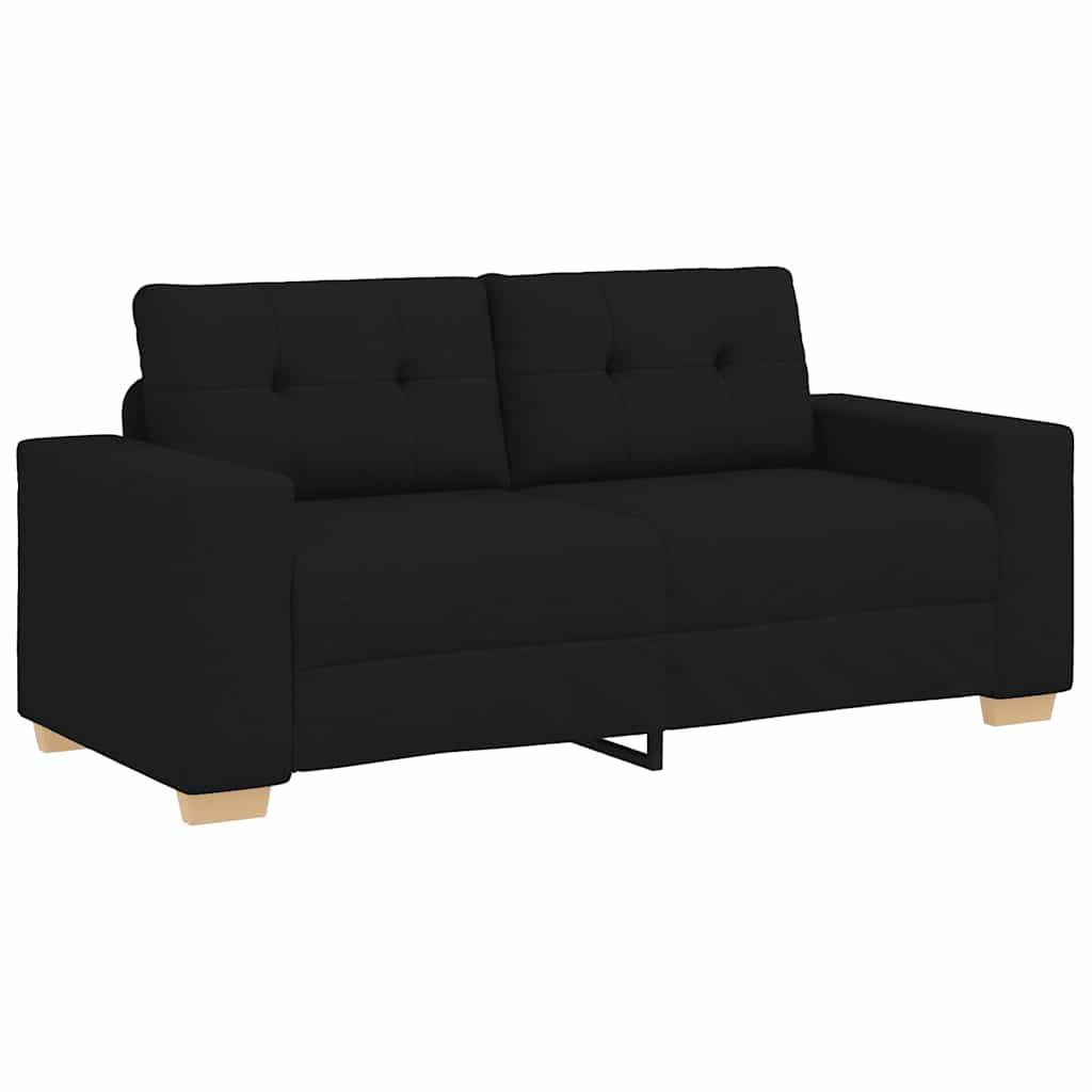 vidaXL Sofa Zweisitzer-Sofa Schwarz 140 cm günstig online kaufen