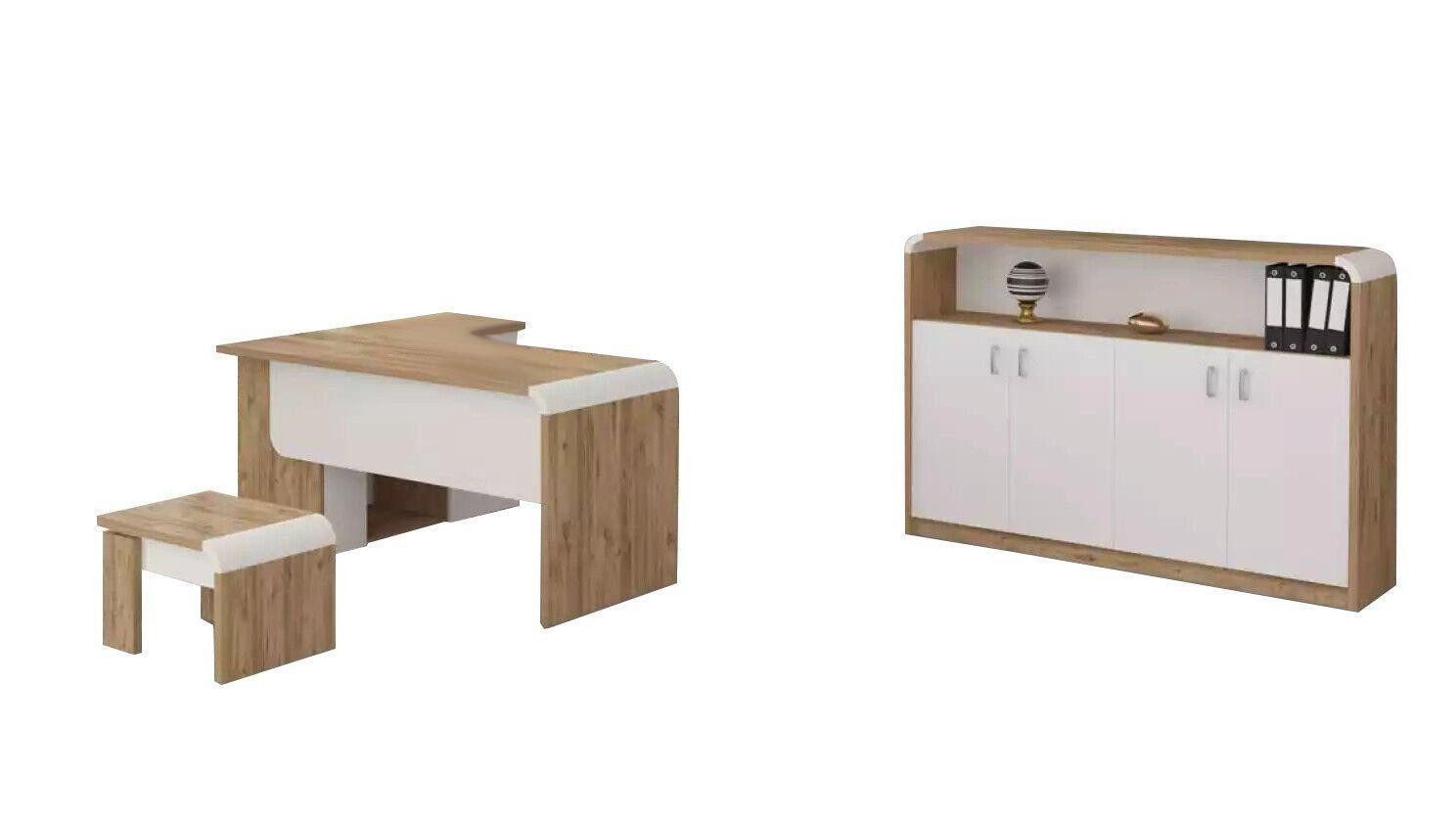 Büromöbel-Set Praxis Büroumgebung Kanzlei Vollausstattung Schrank Tisch