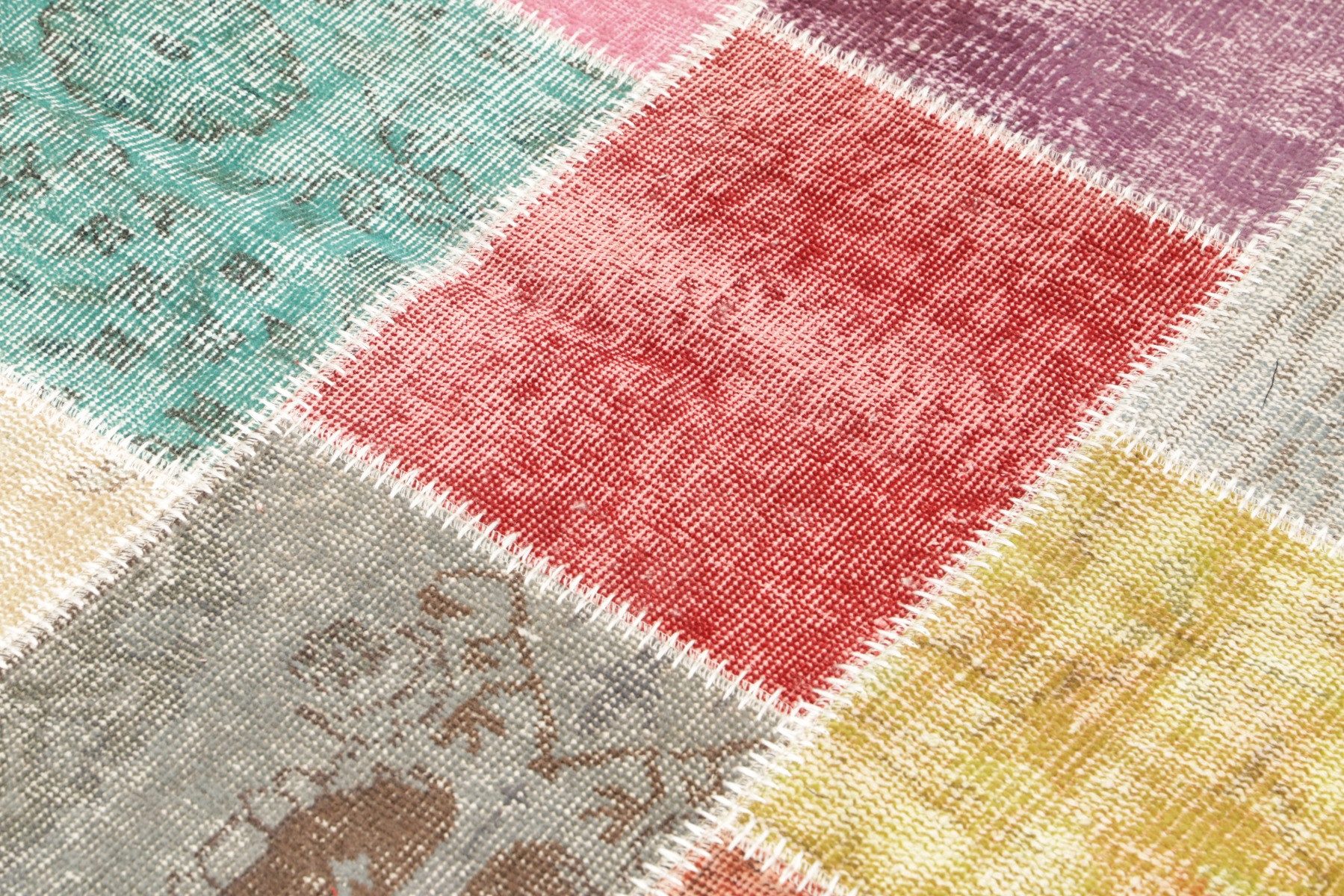 Carpet Avenue Teppich Patchwork 100x100, Rund, Höhe: 8 mm