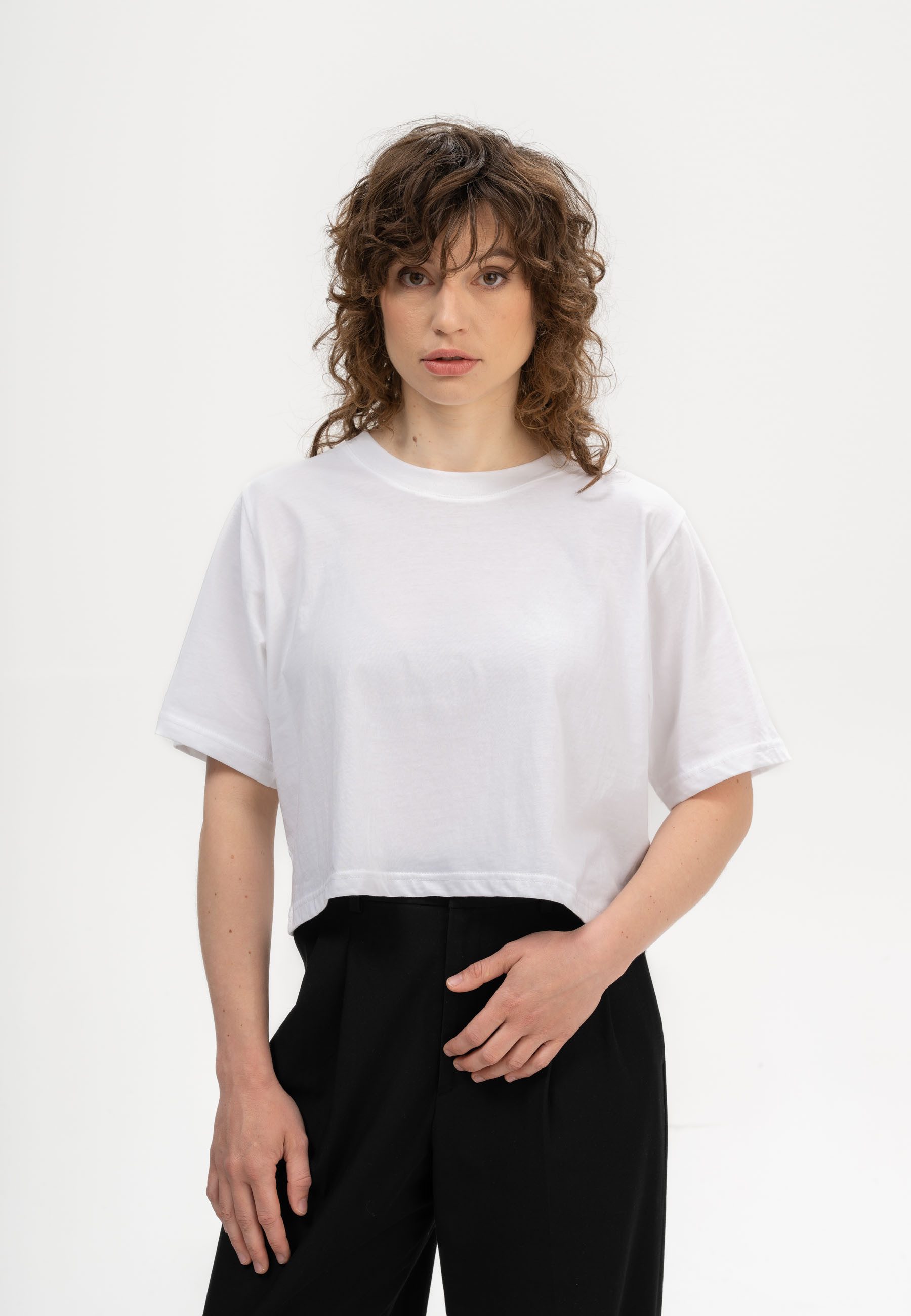 Kurzarmshirt Cropped T-Shirt Style DESNA