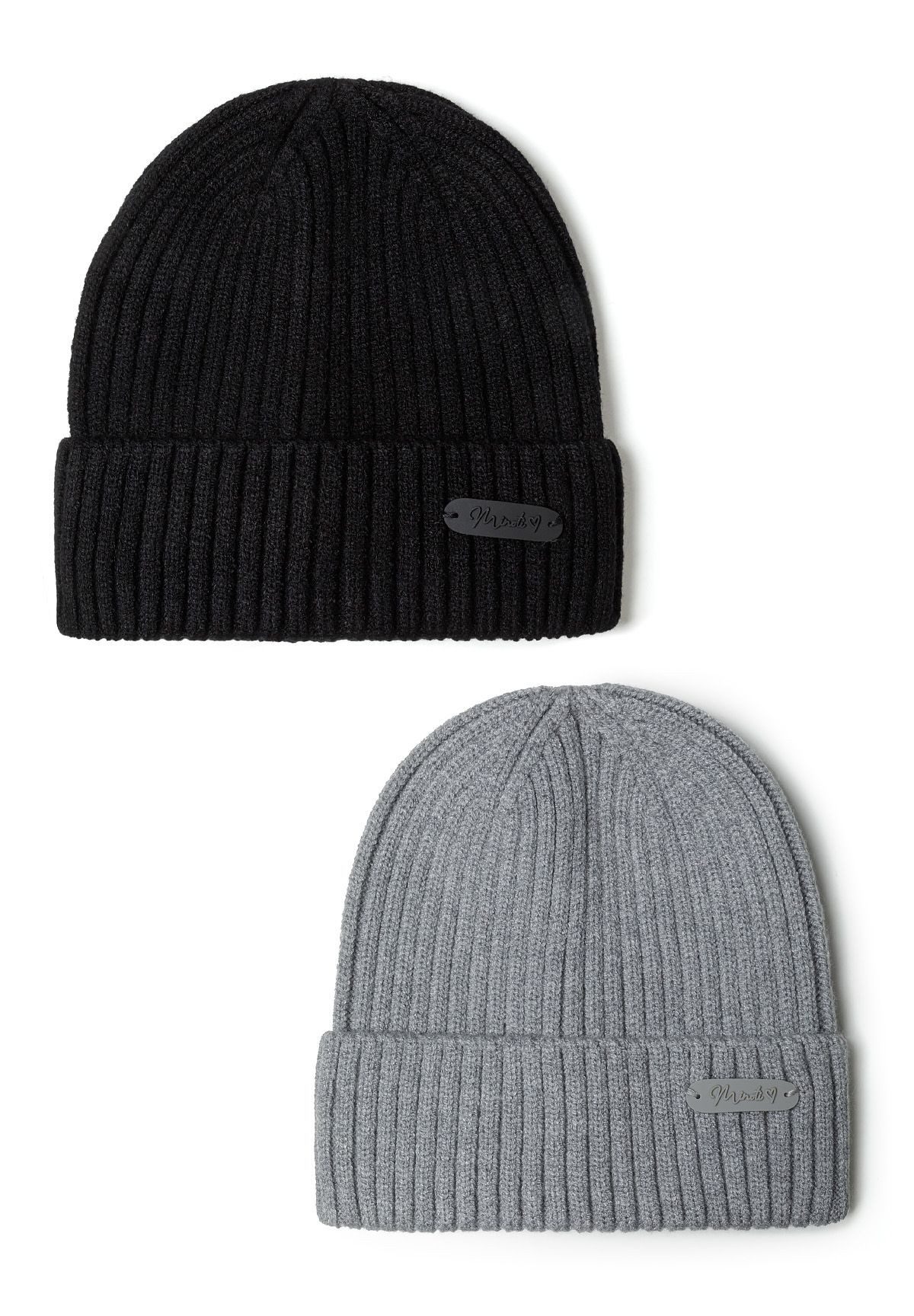 MINOTI Beanie Zwei Beanie-Strickmützen mit Aufnäher günstig online kaufen