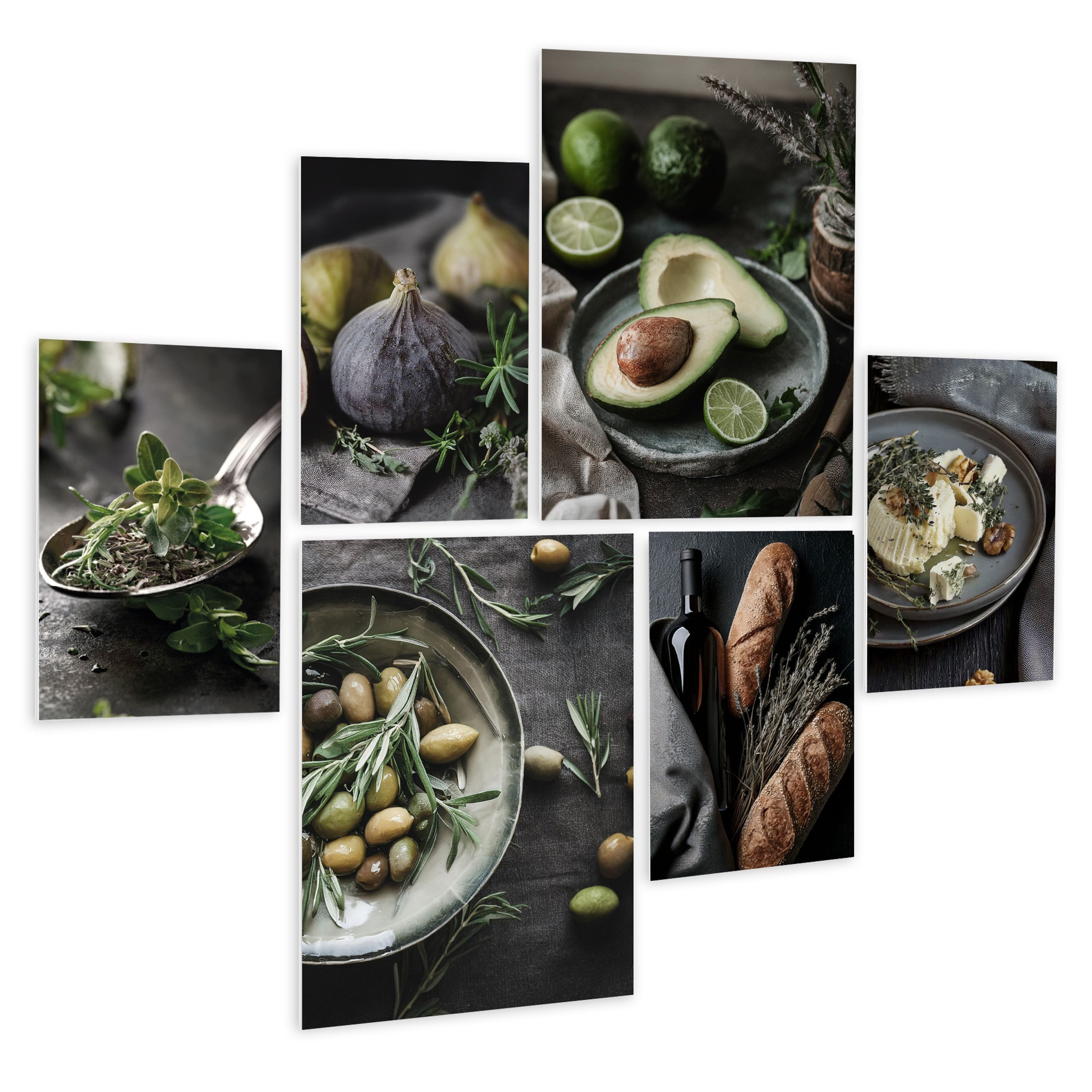 artissimo Mehrteilige Bilder Bilderset 6er-Set, Deko Küche, Wandbilder-Set günstig online kaufen