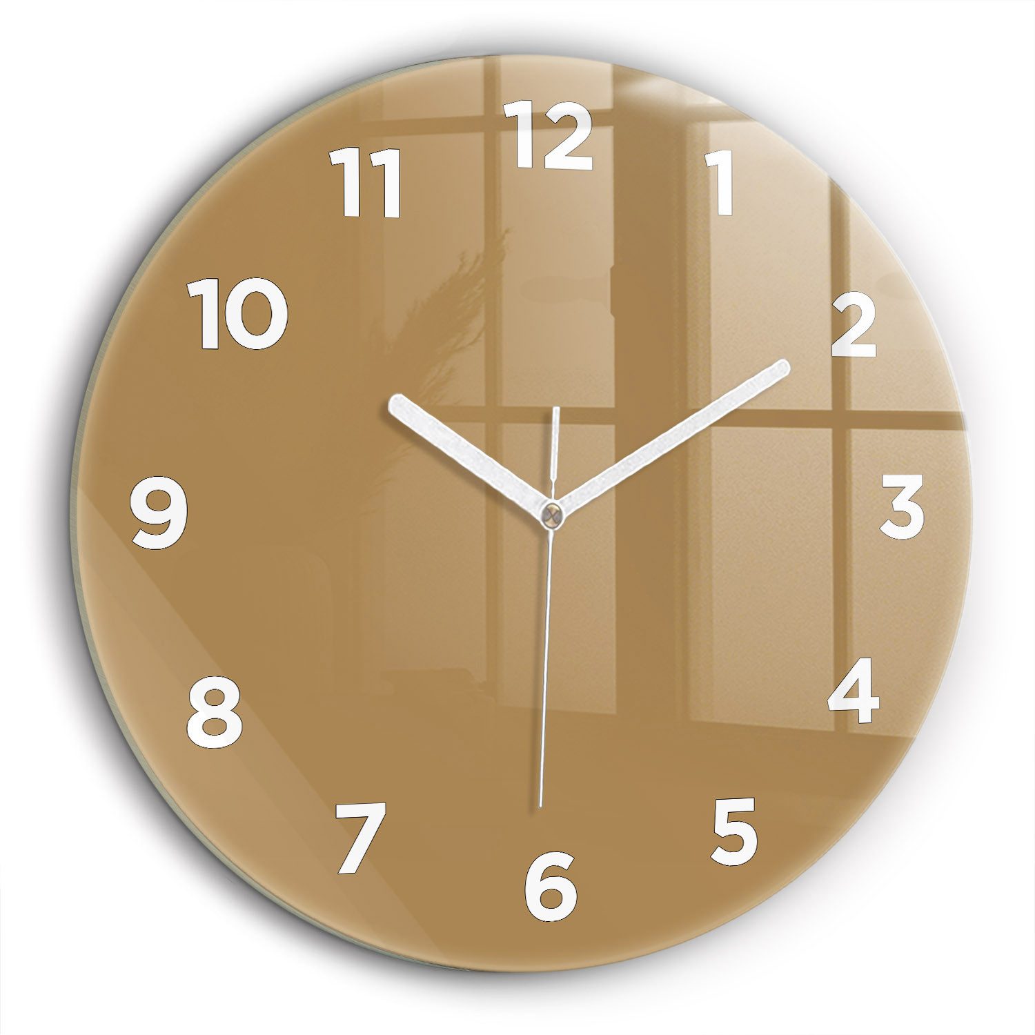 Tulup Wanduhr Modernistische Runde Glasuhr 60cm Uhr aus Gehärtetem Glas