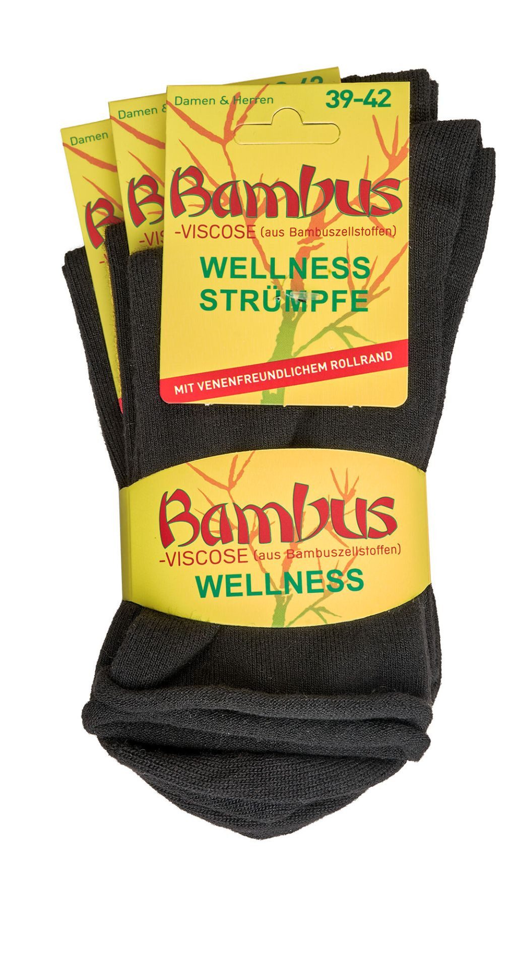 Wowerat Gesundheitssocken 3 Paar Bambus Viskose Wellness-Socken mit Rollran günstig online kaufen