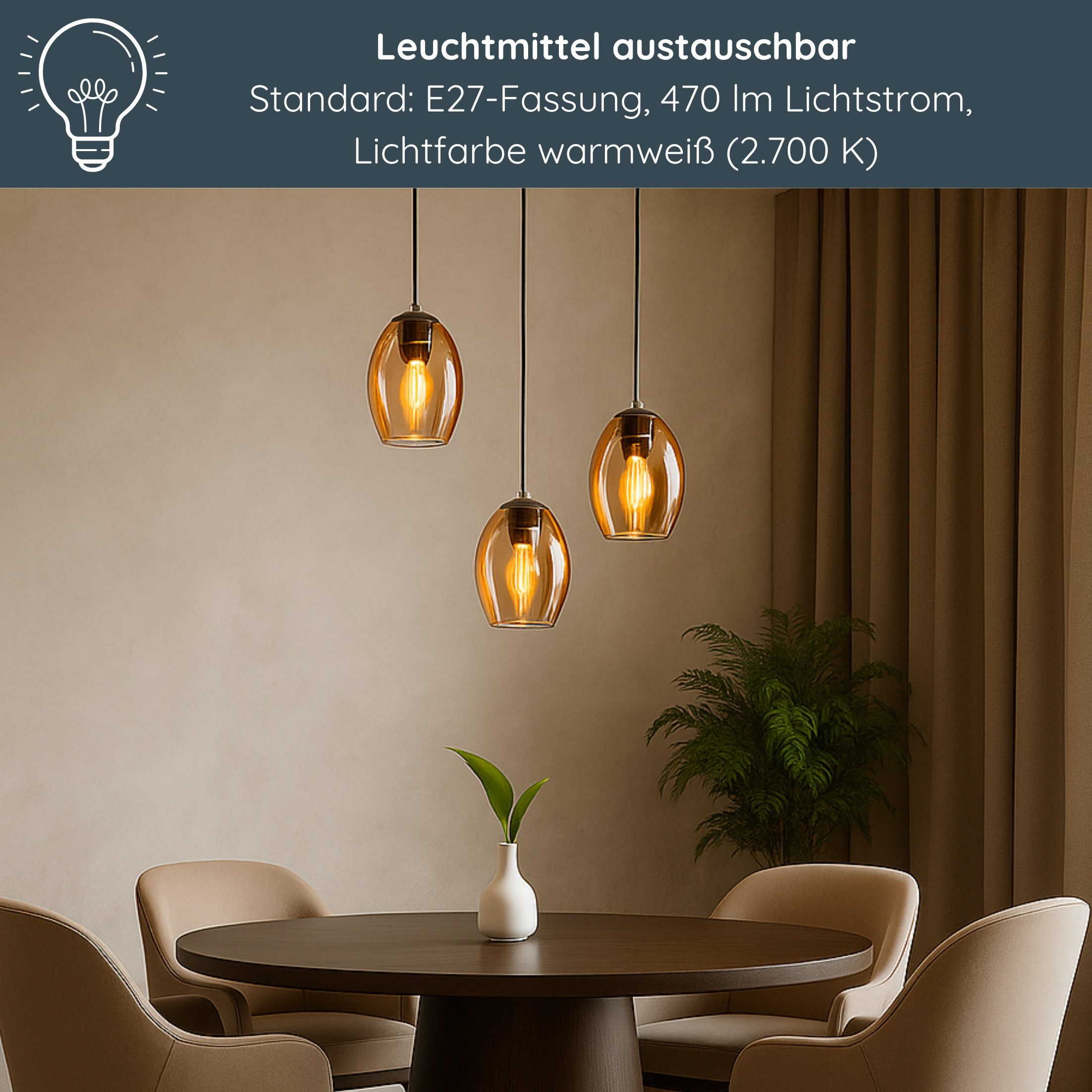 MeLiTec LED Pendelleuchte DP30, LED wechselbar, günstig online kaufen