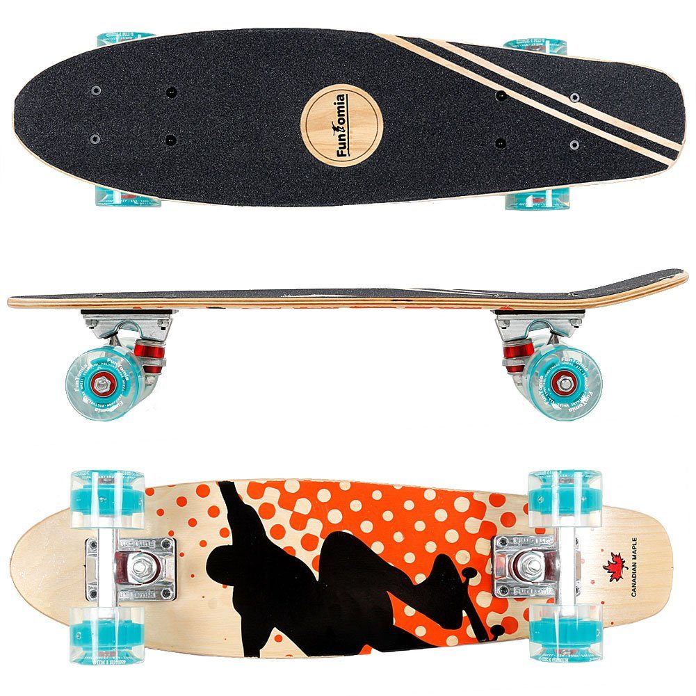 Miniskateboard Mini-Board Skateboard mit Mach1 ABEC-9 Kugellager aus Ahornholz