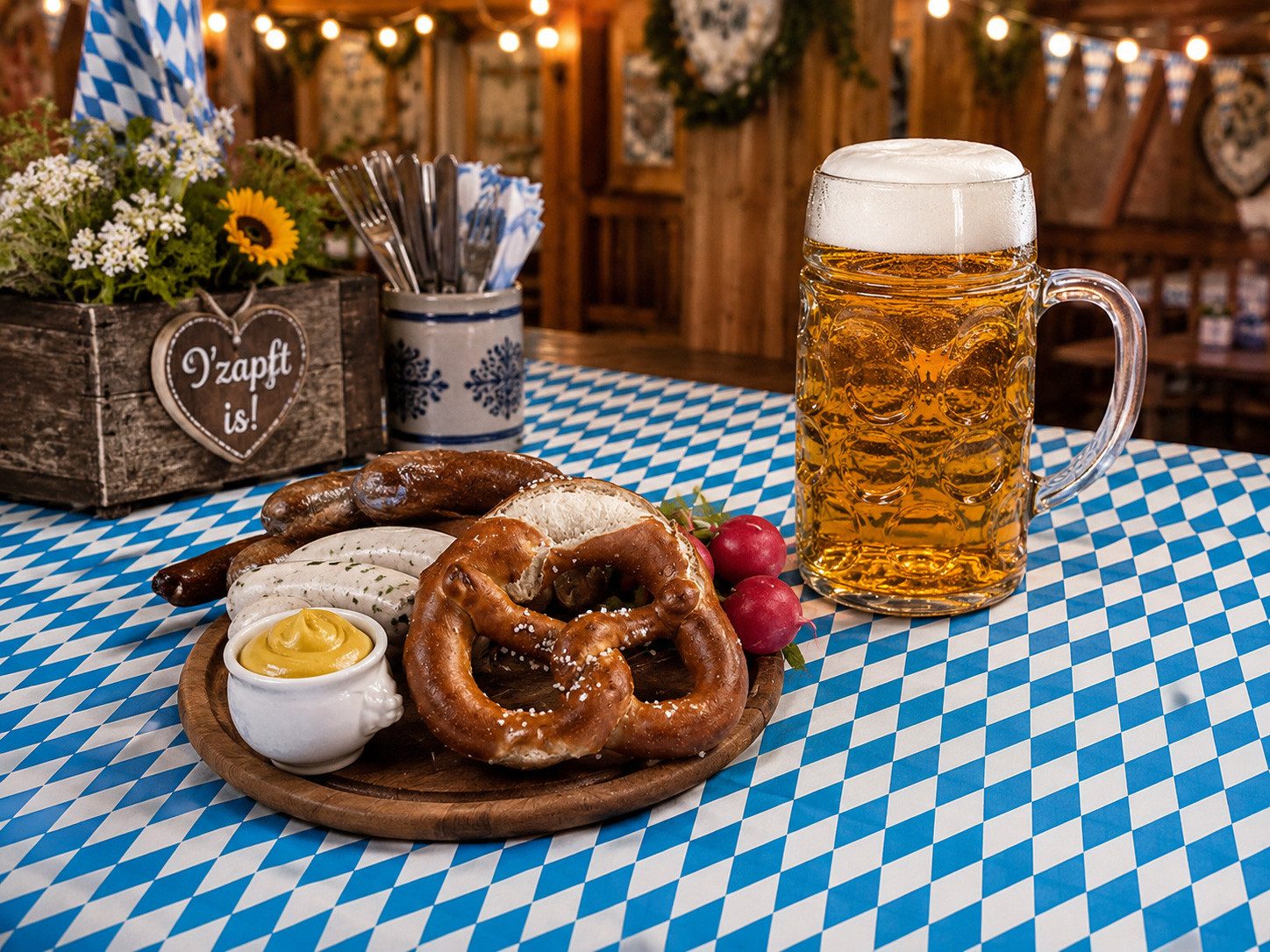 texpot Tischdecke Wachstuch Oktoberfest Bayernraute abwischbar Wachstuchtischdecke (1-tlg) – Bild 3 von 3