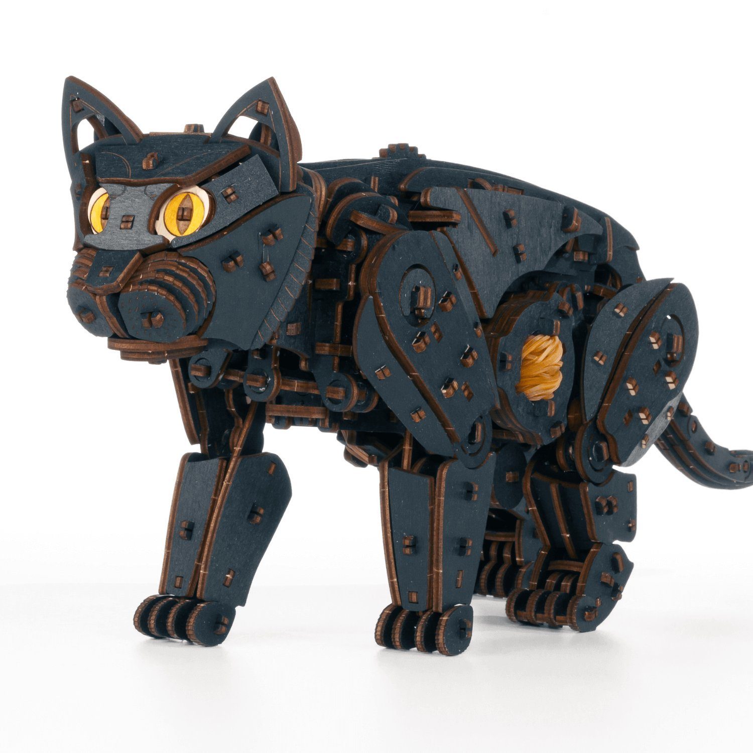 Katzen Puzzle Mechanisches, Eco Art Mechanische Wood Eco-Wood-Art Weiß 508 oder Puzzleteile Schwarz