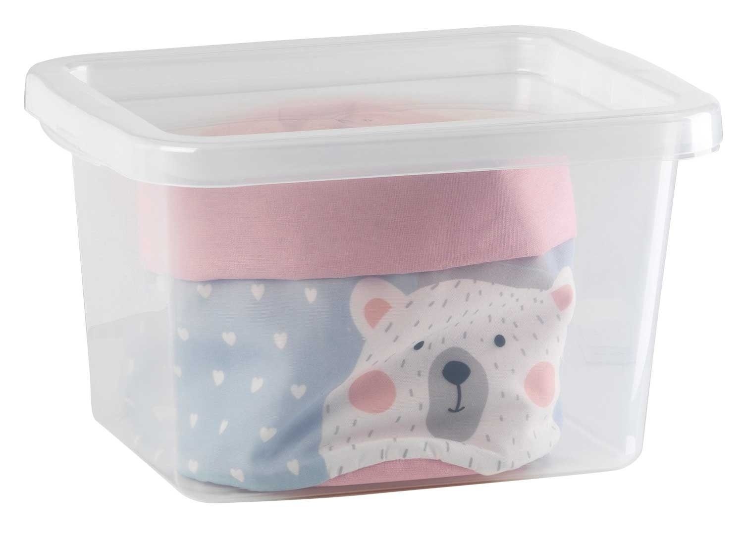 Plast Team Aufbewahrungsbox CAESAR, Box, Transparent, 33 x 25 cm, stapelbar