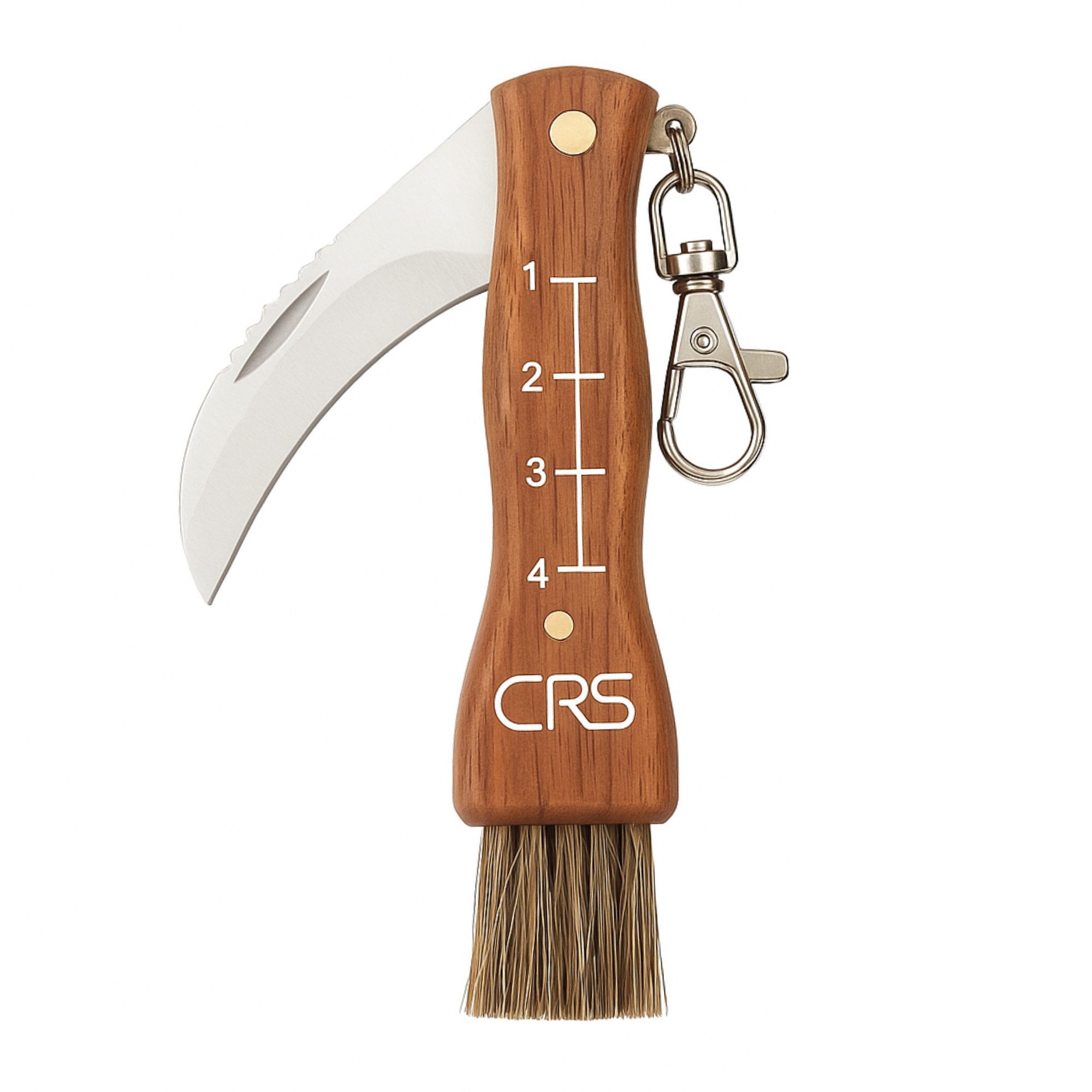 Khroom Карманные ножи Pilzmesser mit Bürste zum aufklappen, Schwammerlmesser Klappmesser, (Mit / Ohne Tasche, zum aufklappen), polizeigeprüft