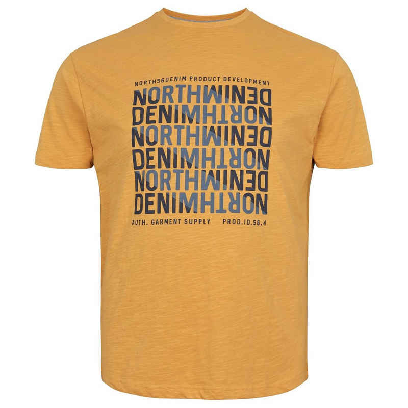 north 56 4 Print-Shirt XXL T-Shirt von North 56 Denim bedruckt in senf