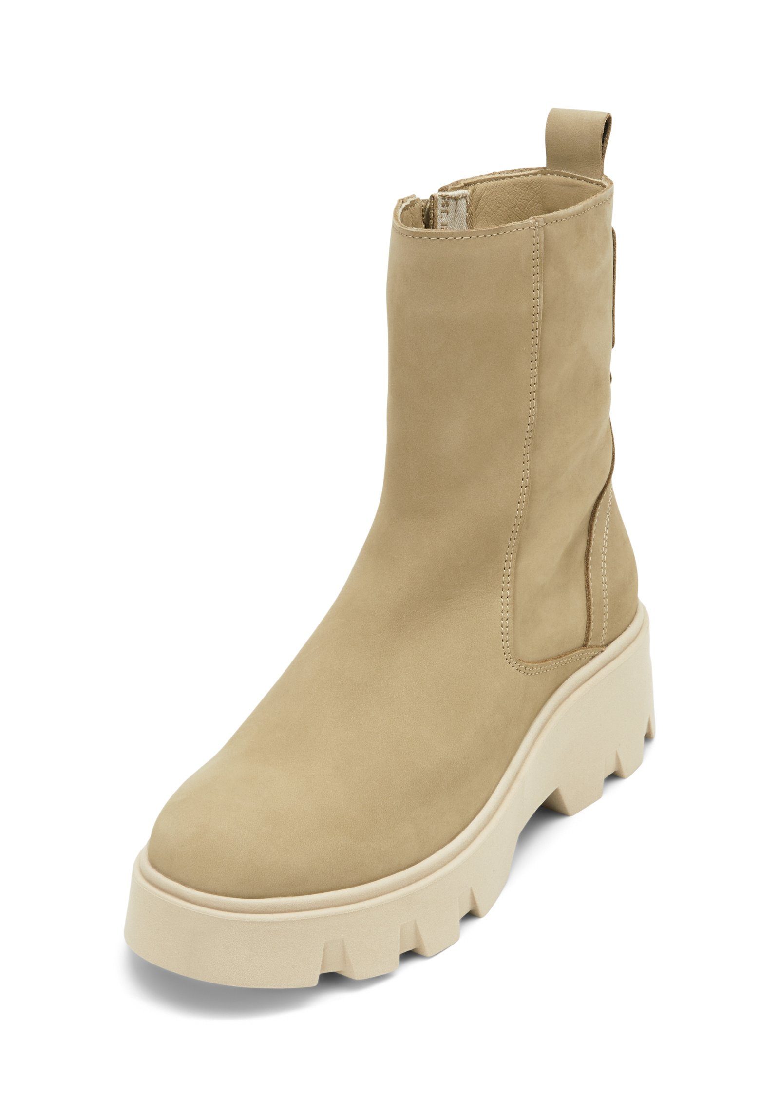 Marc O'Polo aus softem Nubukleder Stiefelette beige | Stiefeletten