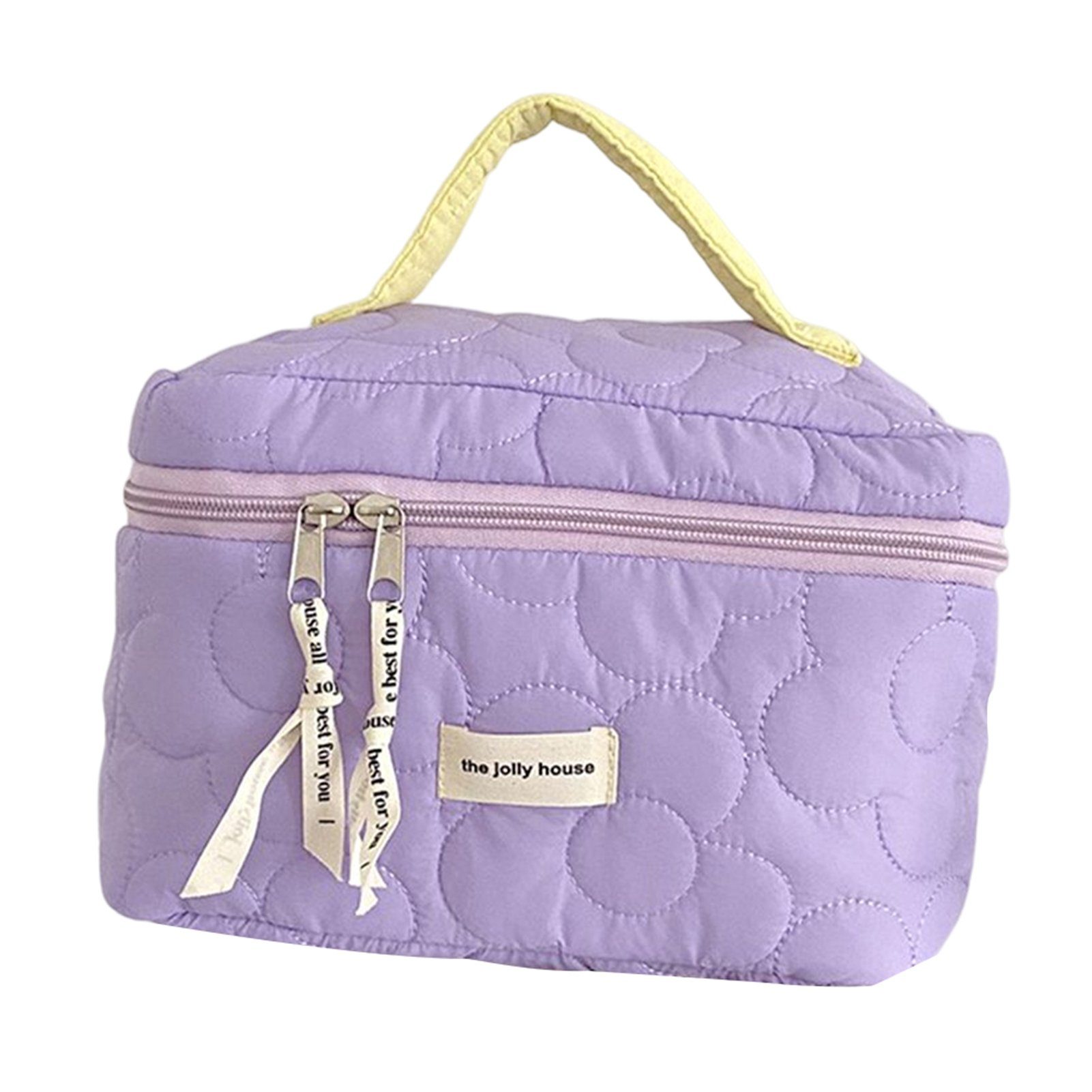 Blusmart Kosmetiktasche Make-up-Tasche Für Mädchen, Niedlicher Cartoon-Bär, Kosmetiktasche purple