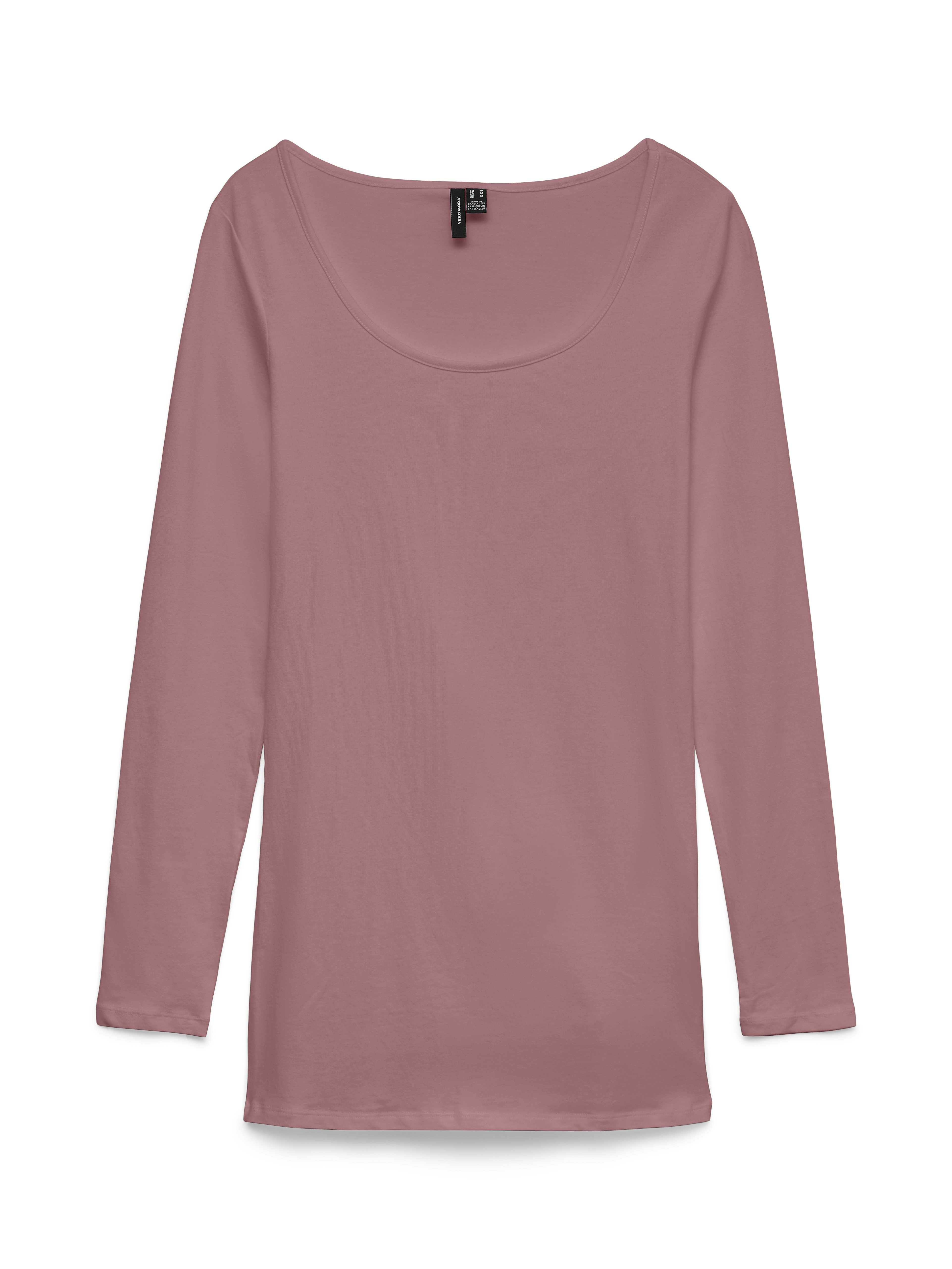 Vero Moda Langarmshirt VMMAXI MY LS SOFT LONG U-NECK NOOS Baumwollmischung, regular fit