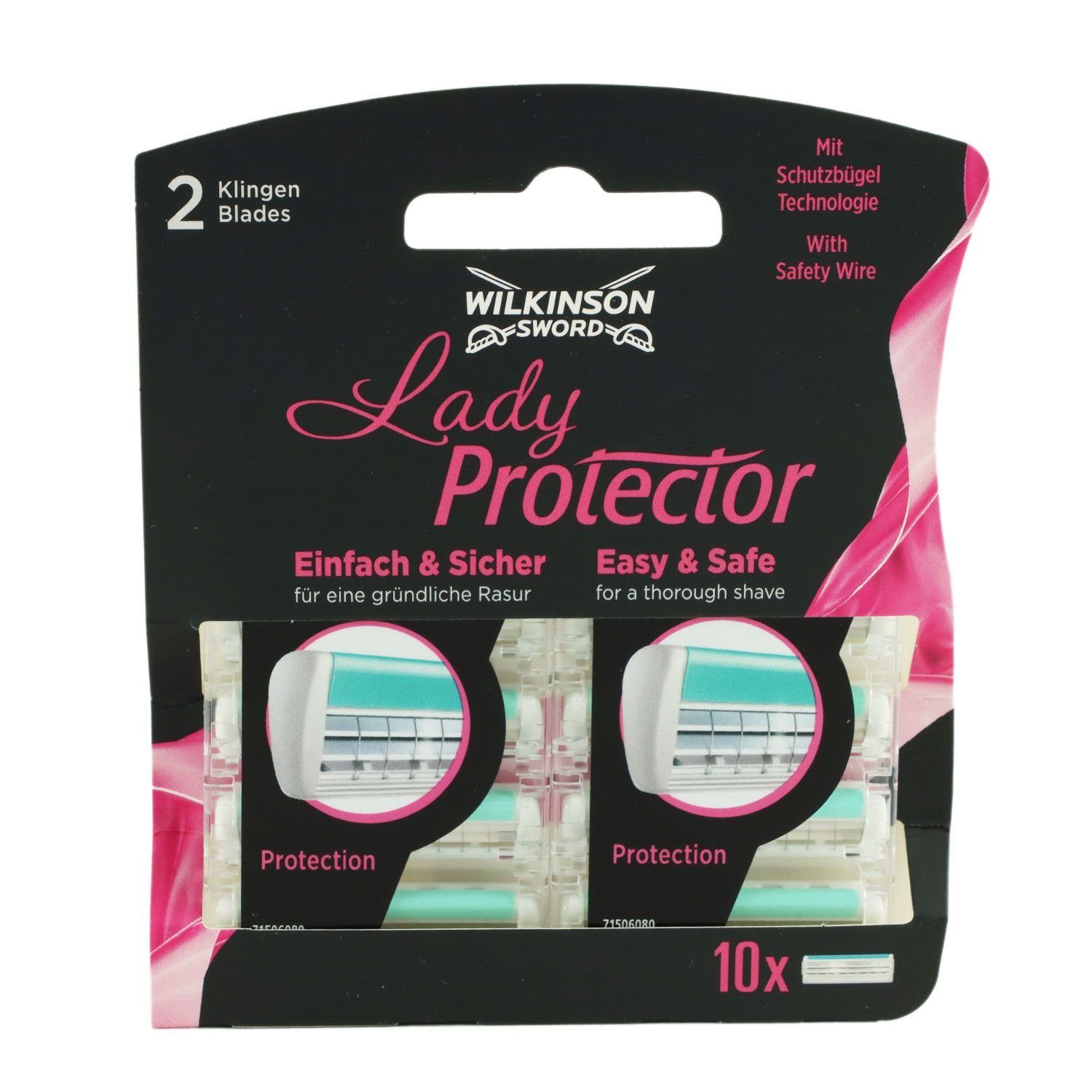 Wilkinson Nassrasierer Sword Lady Protector 10 Rasierklingen Women Rasierklinmgen für Frauen
